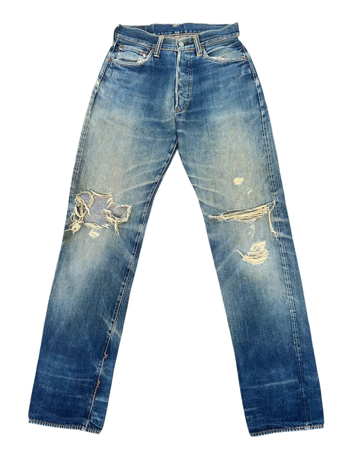 Kapital Thrashed Vintage Evisu Selvedge Denim Jeans Size US 28 / EU 44 - 3 Thumbnail