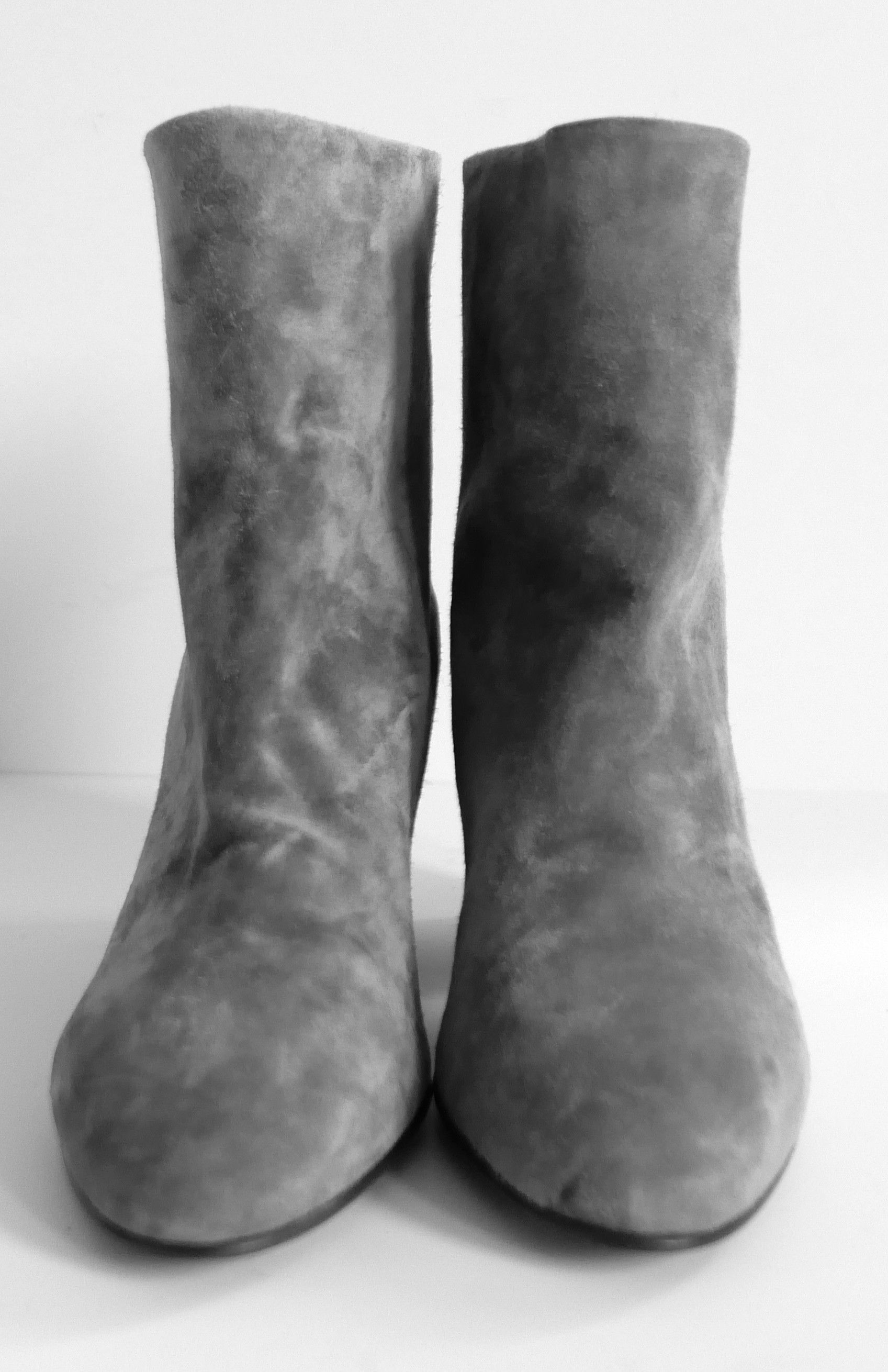 Chanel Chanel Grey Suede Ankle Boots Size US 6.5 / IT 36.5 - 2 Thumbnail
