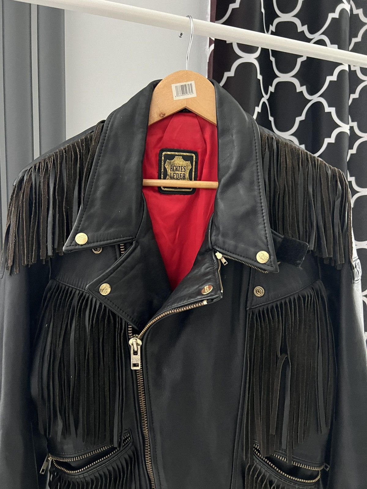 Vintage IXS Leather Fringe Motorcycle Jacket Black Vintage Biker M Size US M / EU 48-50 / 2 - 14 Thumbnail