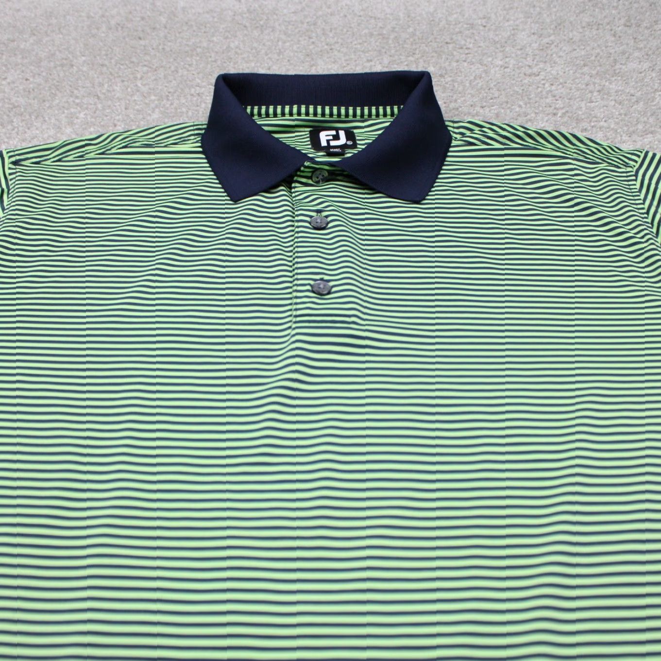 Footjoy FootJoy Polo Shirt Mens XL Green/Black Stretch S/S Golf Pullover Polo Shirt Size US XL / EU 56 / 4 - 4 Thumbnail