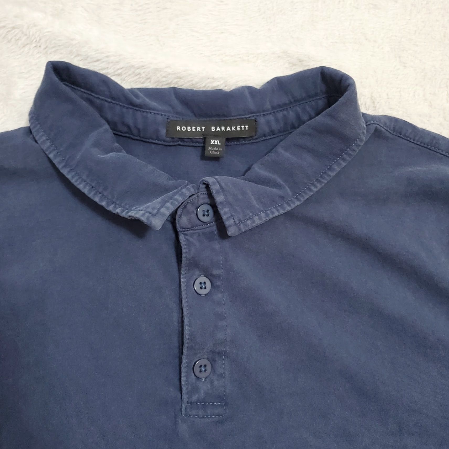 Vintage Robert Barakett Polo Shirt Men XXL Blue Kentville Short Sleeve Cotton Casual Size US XXL / EU 58 / 5 - 4 Thumbnail