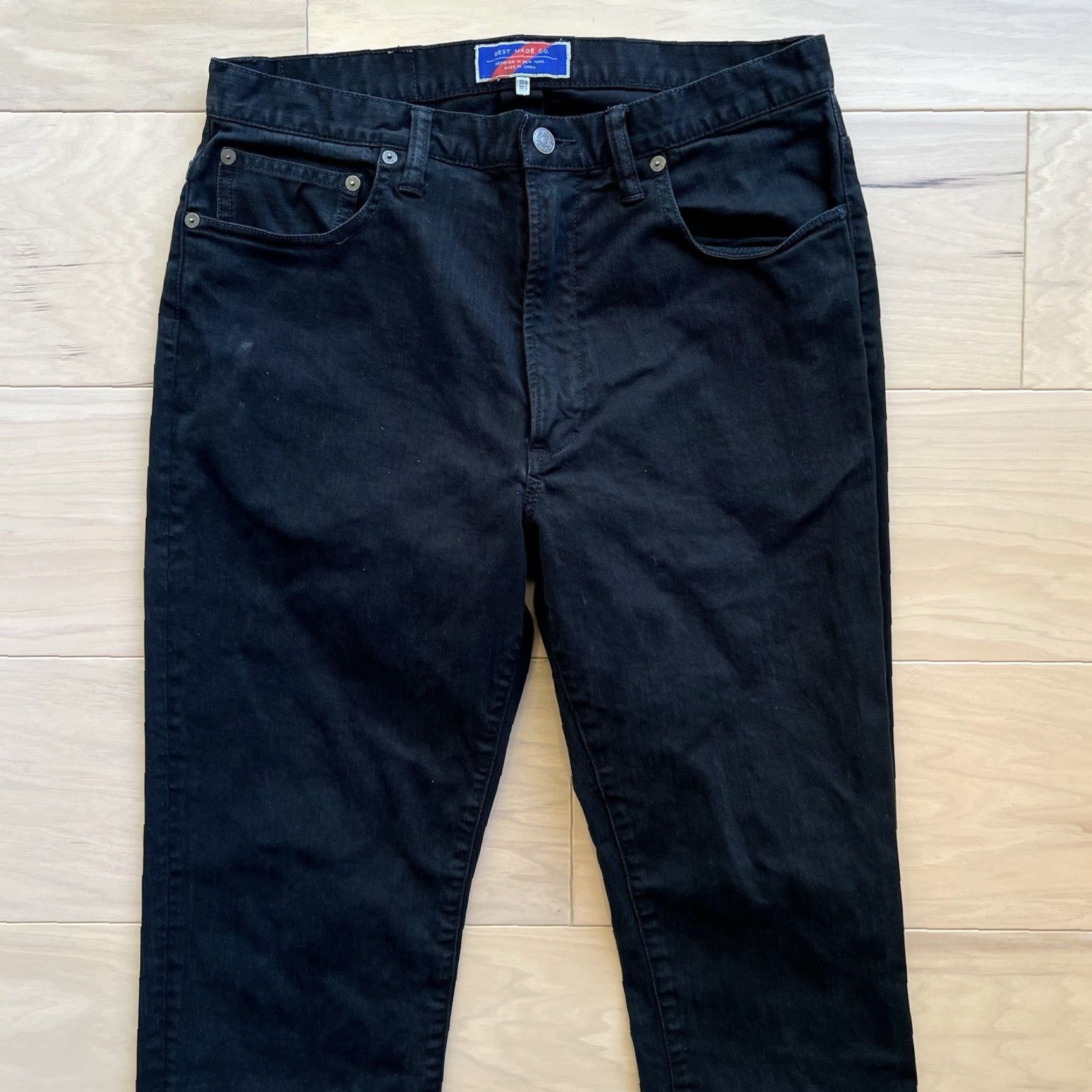 CO Best Made CO Pants 32 Black Khakis Slim Straight Casual Workwear Men Size 32 Regular Adult Size US 32 / EU 48 - 3 Thumbnail