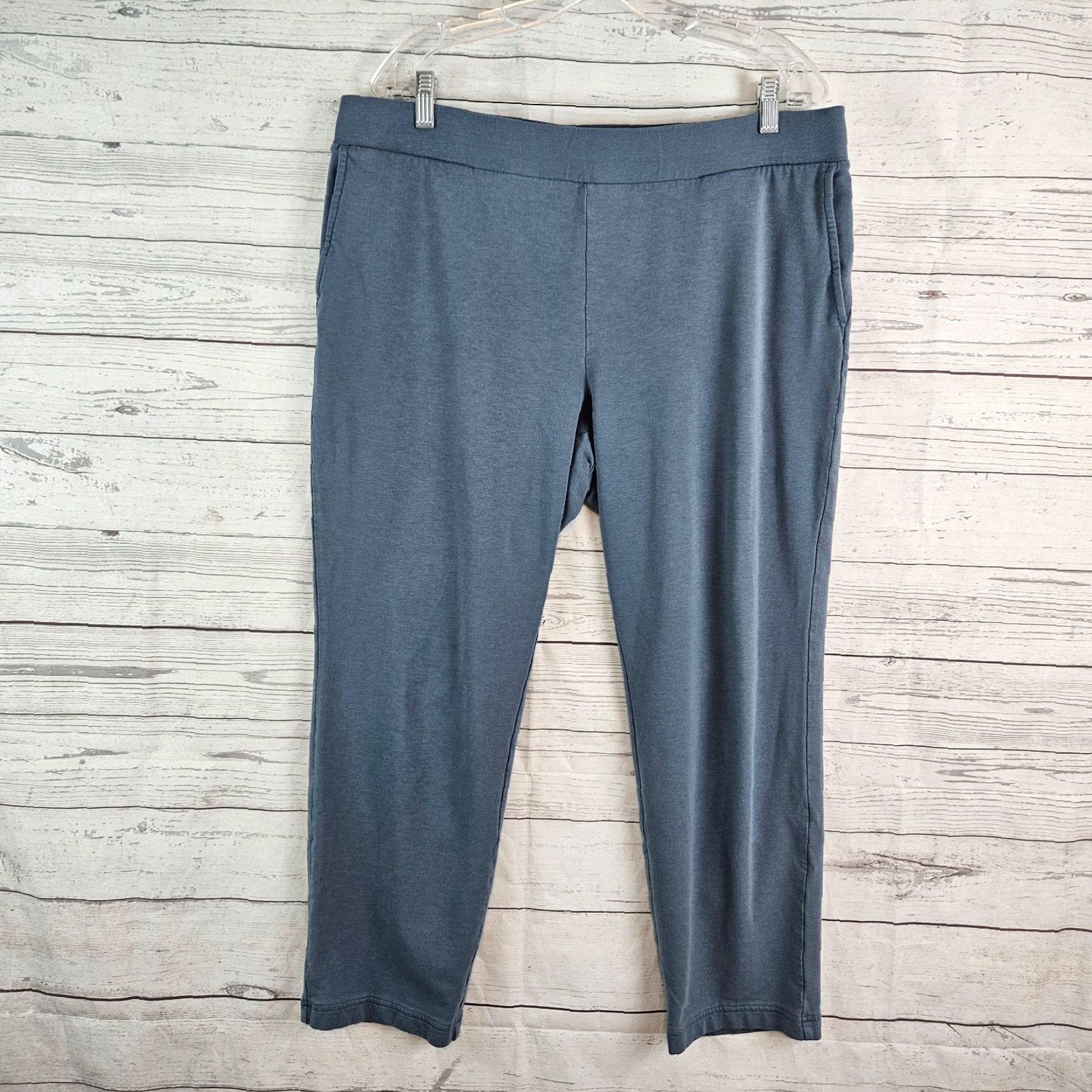 J. Jill Pure Jill Womens Slim Leg Cropped Pants Sz Large Blue Pull On High Rise Size 36" / US 14 / IT 50 - 2 Thumbnail