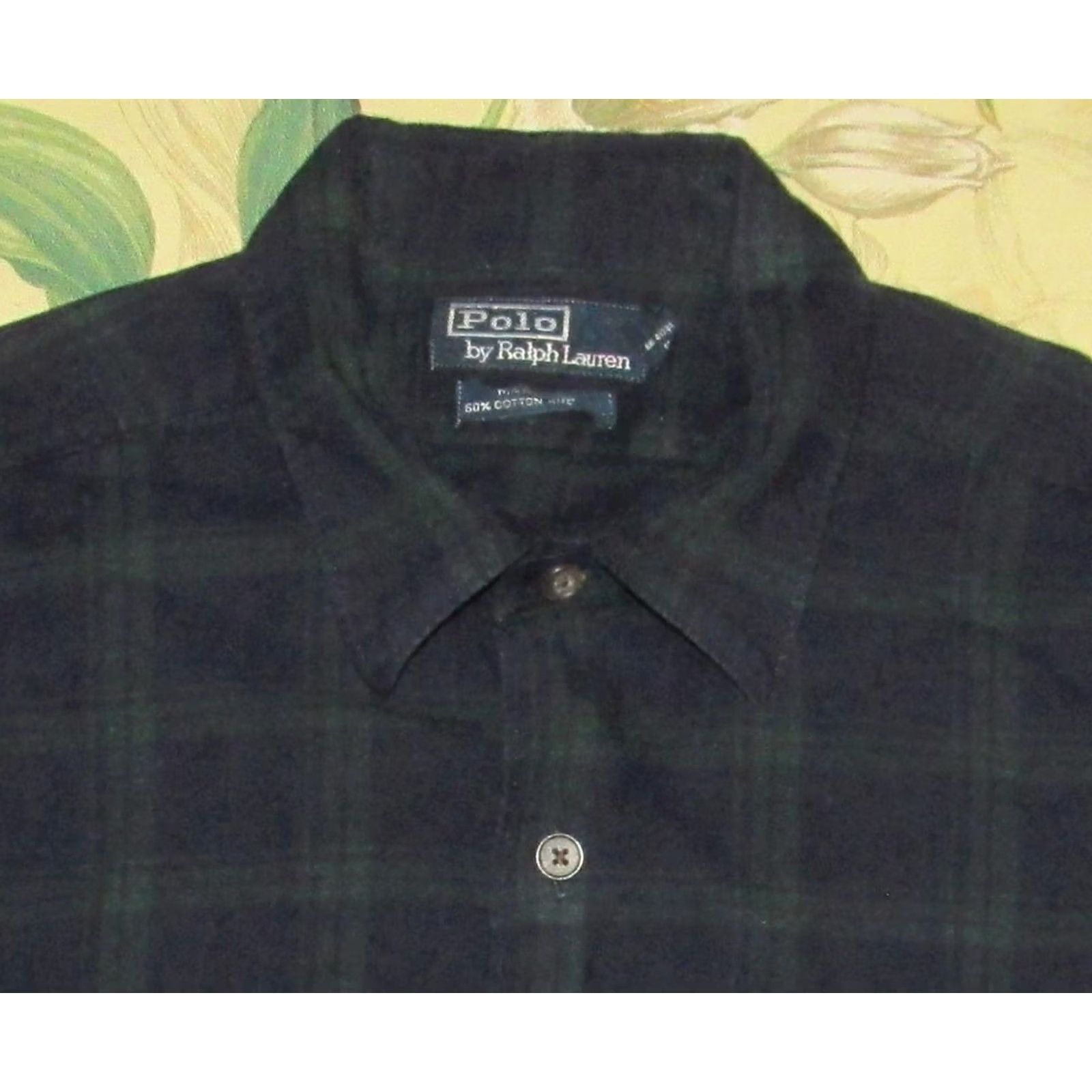 Ralph Lauren Vtg Polo Ralph Lauren Marlowe Wool Cotton Blend Tartan Plaid Shirt XL Men Green Black Red White Multicolor XL shirt Mens Size US XL / EU 56 / 4 - 2 Thumbnail