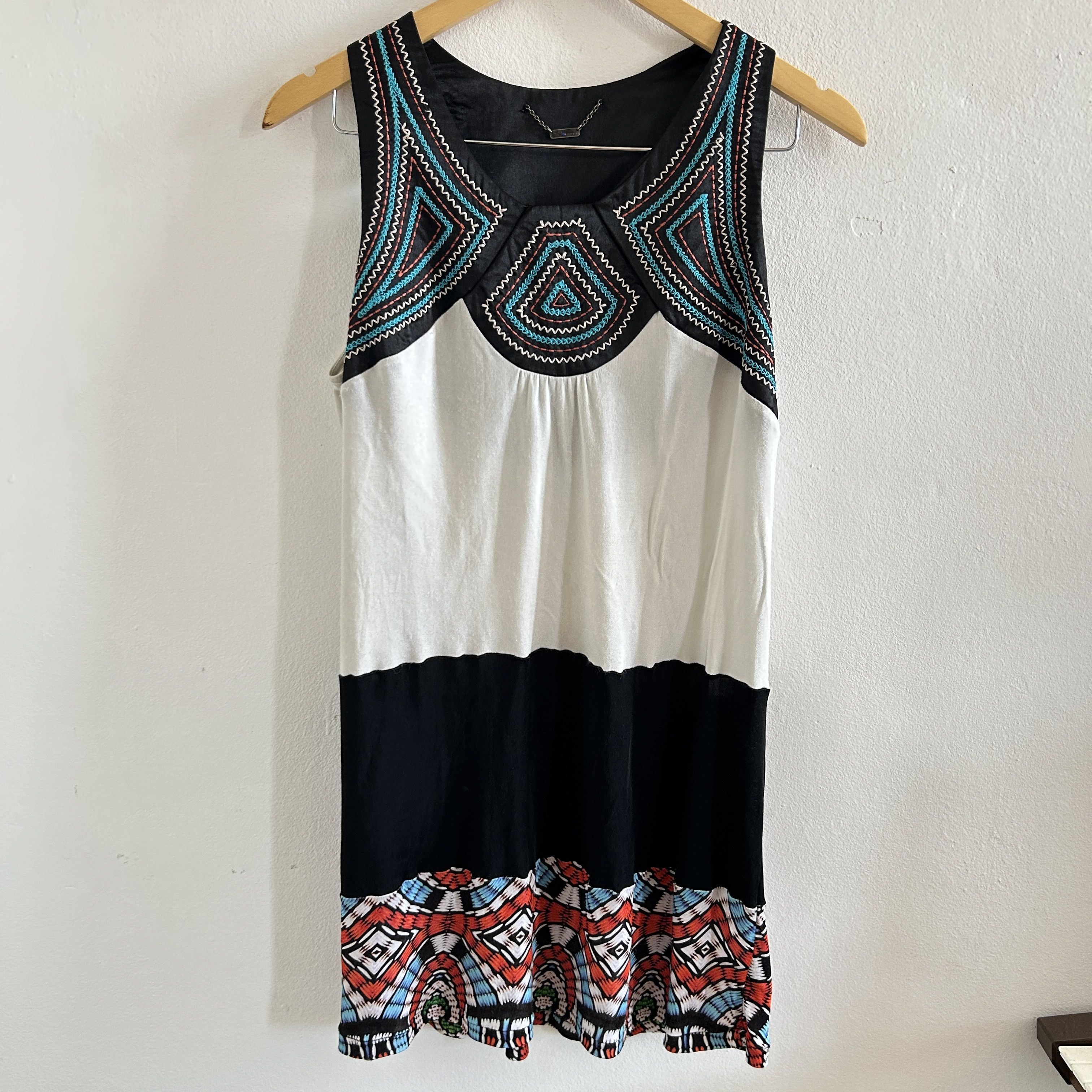 Custo Barcelona Y2K Custo Barcelona Graphic Mesh Shift Dress Size L / US 10 / IT 46 - 8 Thumbnail