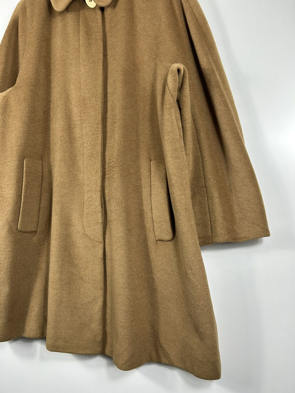 Designer × Krizia × Vintage ⚡️Vintage Perte By Krizia Cashmere Button Long Coat Jacket Size M / US 6-8 / IT 42-44 - 3 Thumbnail