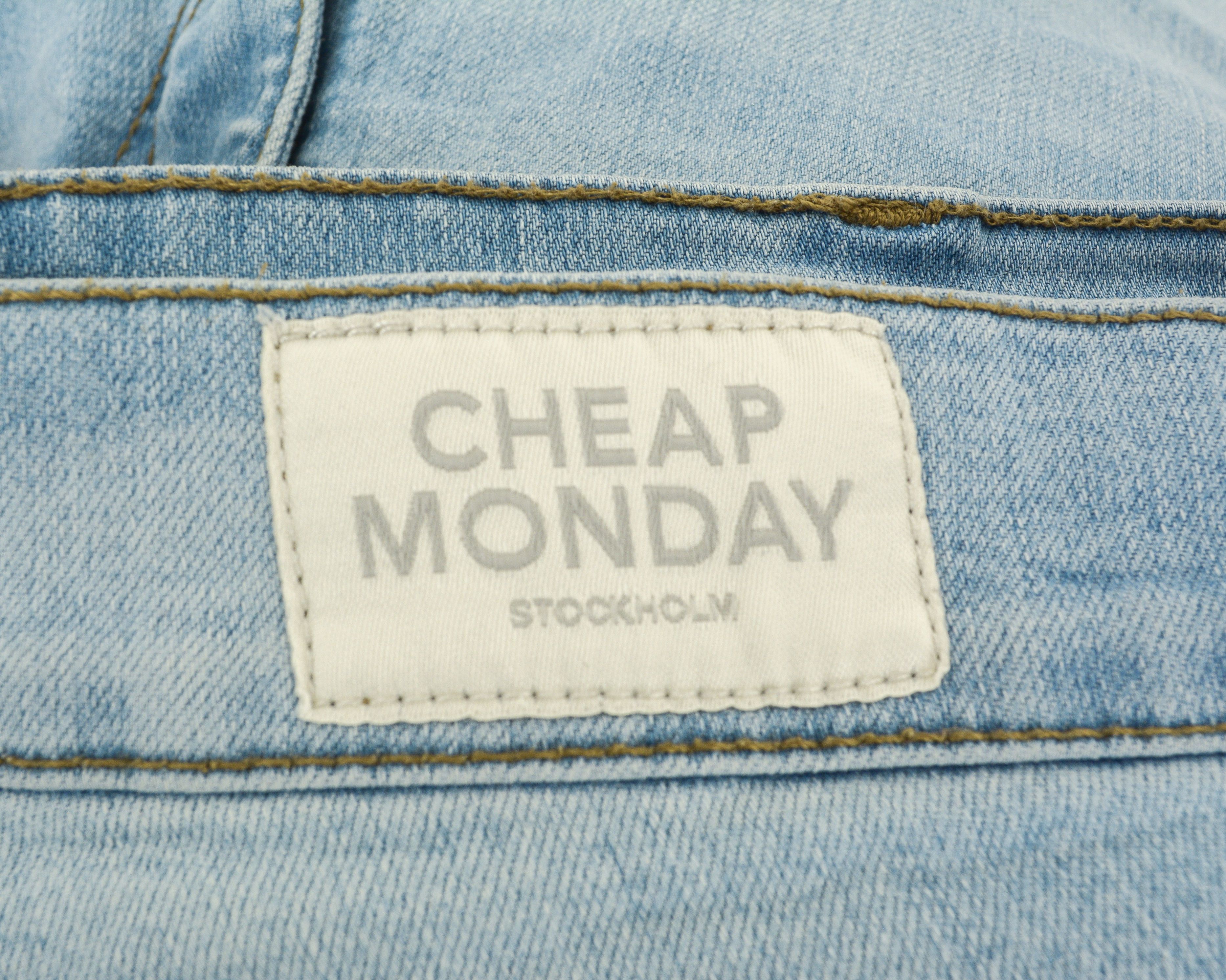 Cheap Monday High Spray Stone Bleach Women W32 L33 Jeans Skinny Stretch Size 32" / US 10 / IT 46 - 5 Thumbnail