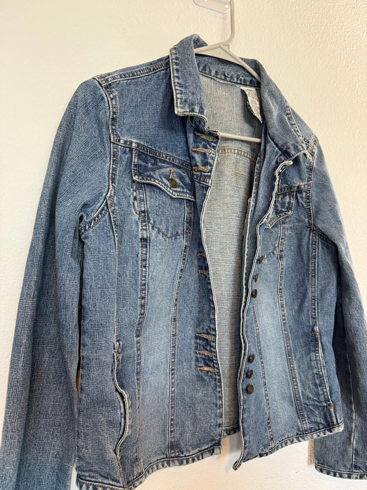 Designer Vintage Y2K 2000 style denim jean jacket. Size S / US 4 / IT 40 - 3 Thumbnail