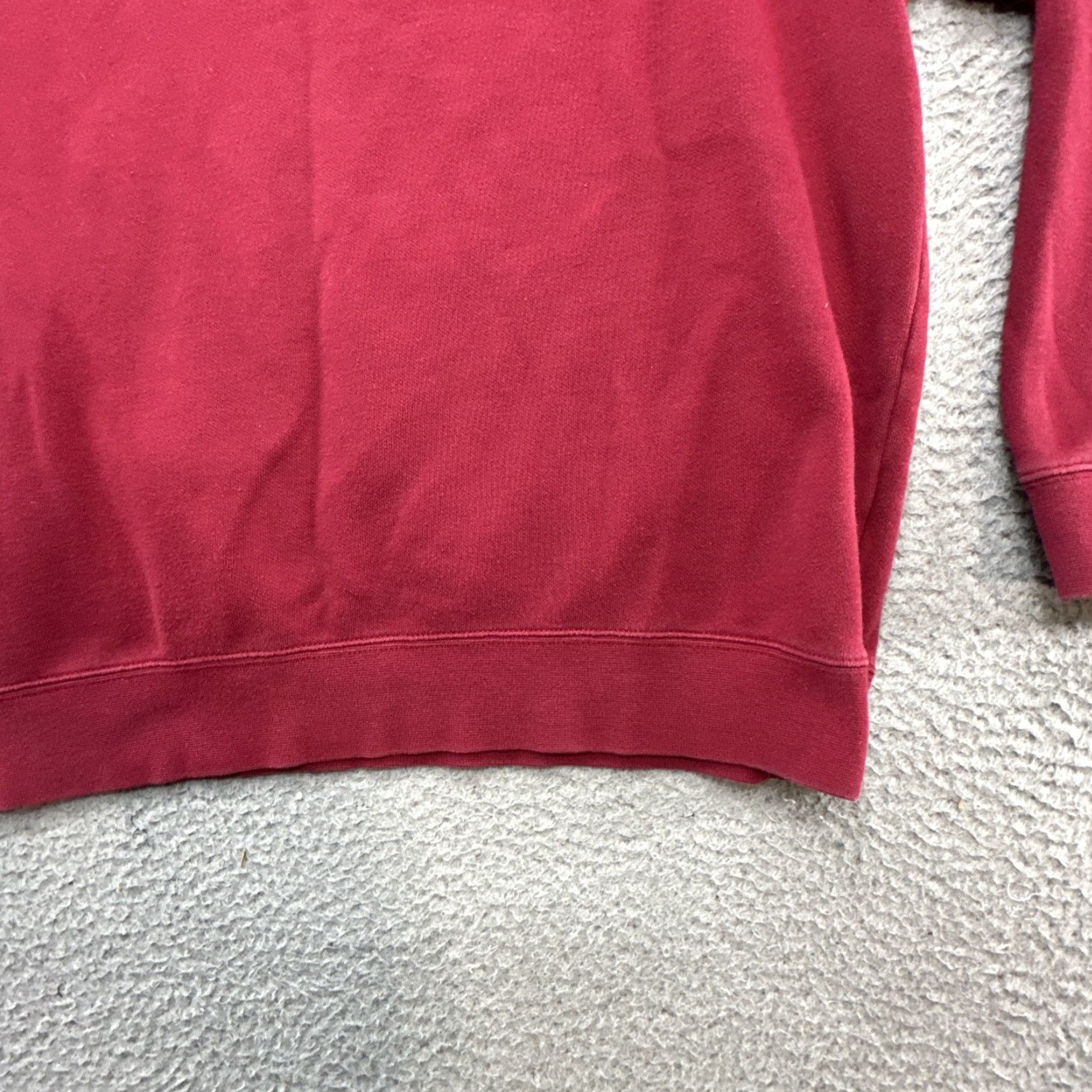 Nike VINTAGE Nike Sweatshirt Crewneck XL Beige Red Logo Embroidered 90s City College USA Mens Sweatshirt Size US L / EU 52-54 / 3 - 3 Thumbnail