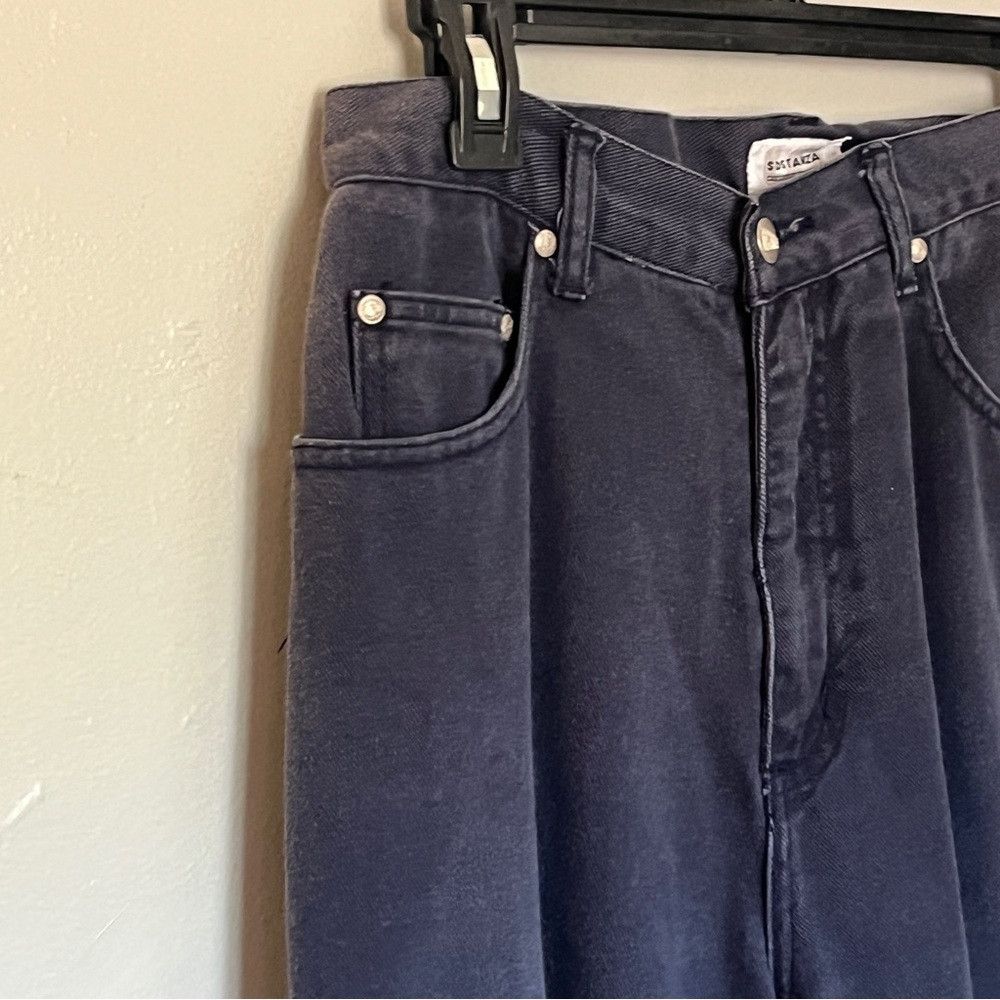 Designer Sostanza High Rise Mom Style Slim Jeans Black Grey Medium 12 Size 34" / US 12 / IT 48 - 4 Thumbnail