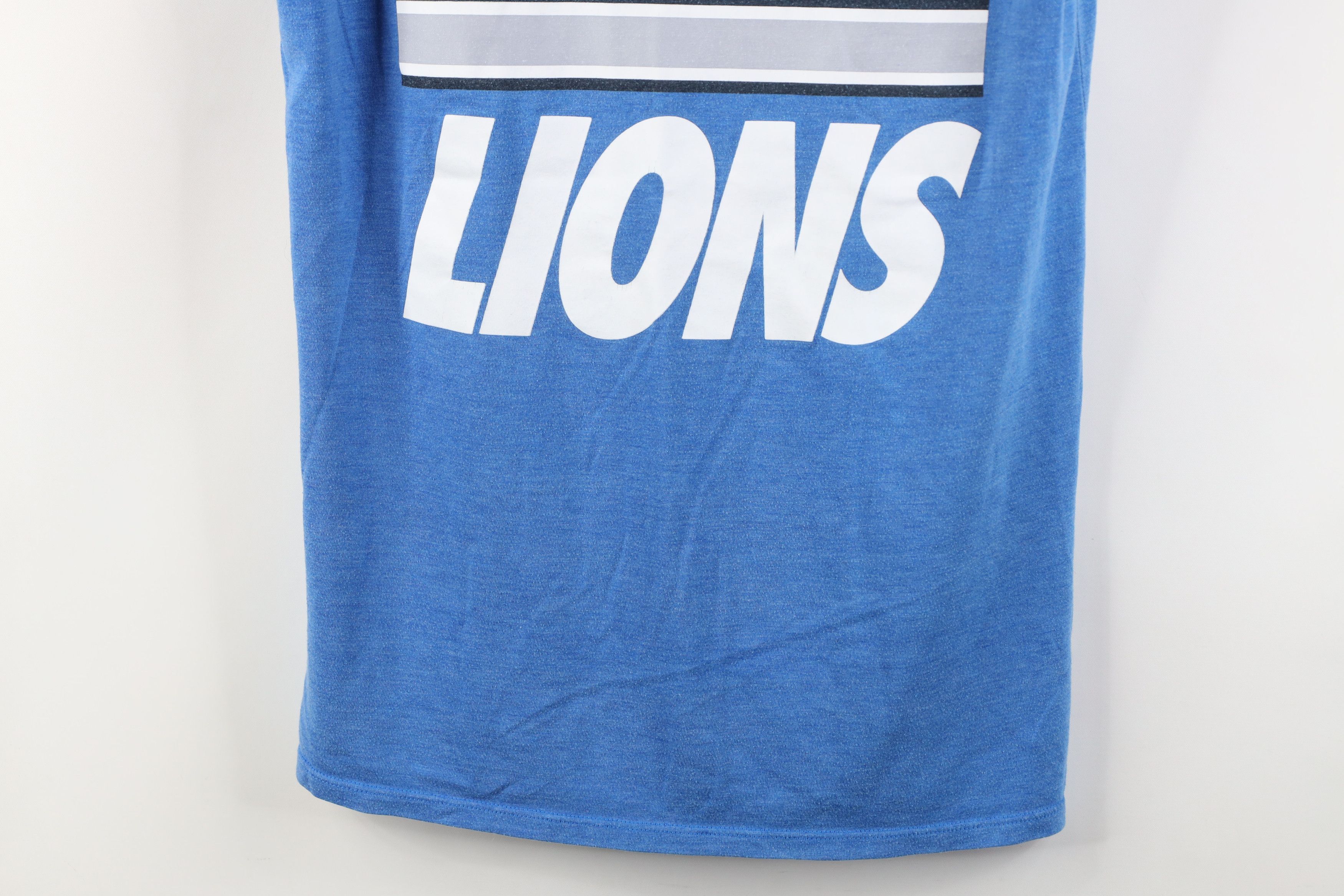 Nike Nike Athletic Cut Detroit Lions Football V-Neck T-Shirt Blue Size L / US 10 / IT 46 - 3 Thumbnail