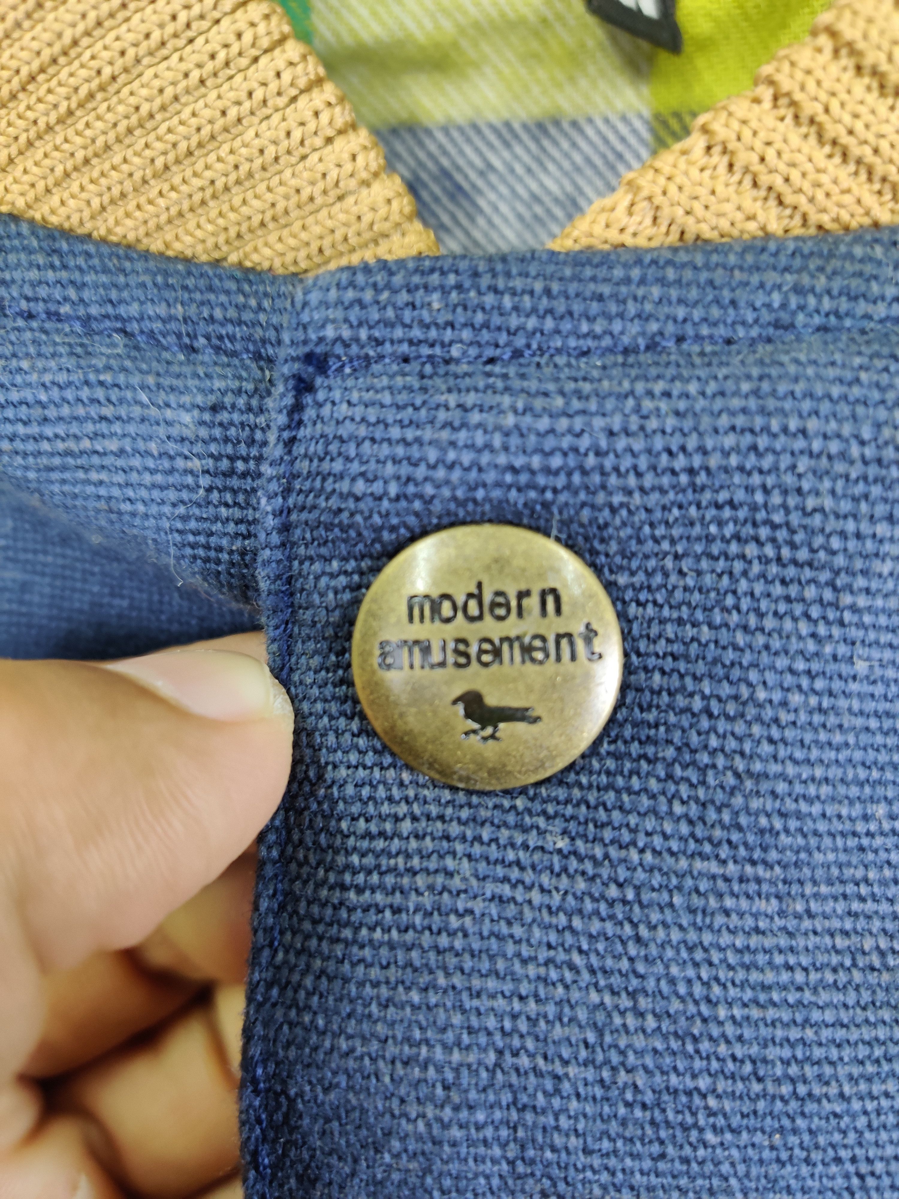 Japanese Brand Vintage Modern Amusement Plaid Lined Denim Jacket Size US M / EU 48-50 / 2 - 10 Thumbnail