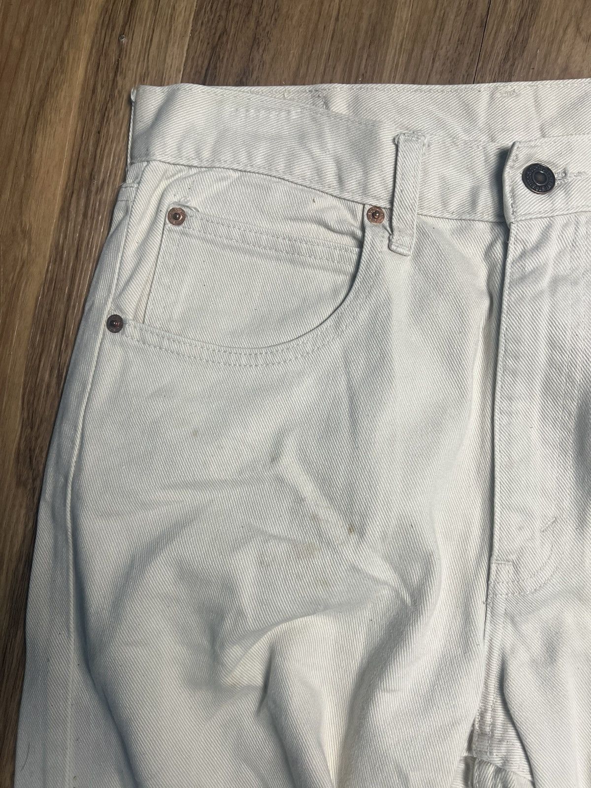 Levi's Levi's 512 Vintage Creamy White Tapered Fit Denim (40) Size US 32 / EU 48 - 5 Thumbnail