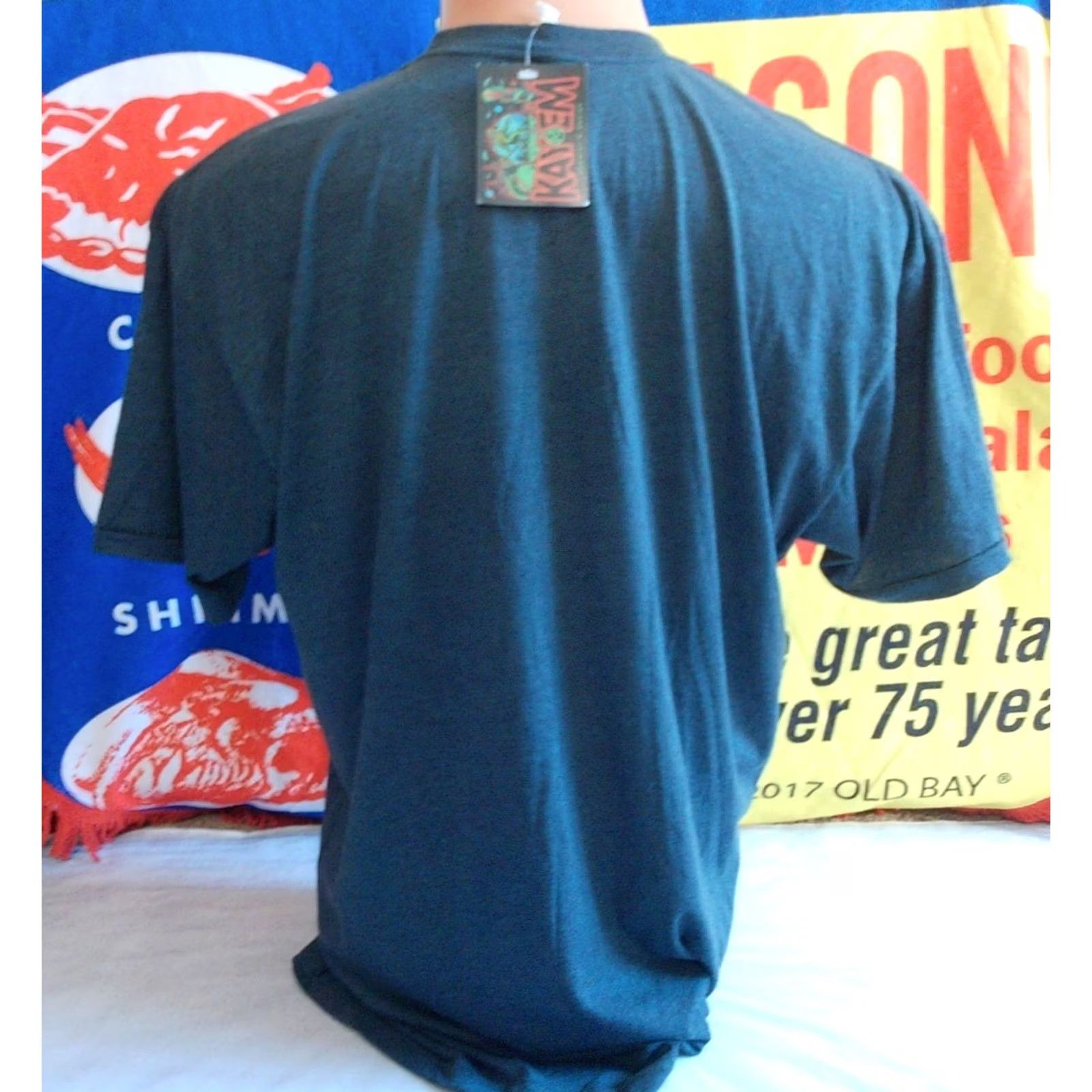 Vintage LAKE ERIE MONSTER graphic T Shirt Men 2XL Kay-Em Apparel Blue Graphic Print 2020s USA Marine Ocean Nautical Varsity Beach Shirt Mens Size US XXL / EU 58 / 5 - 4 Thumbnail