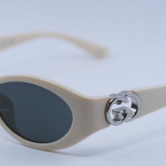 Gucci 🕶️ New Gucci GG1662SA 004 Sunglasses - Ivory Frame Size ONE SIZE - 4 Thumbnail