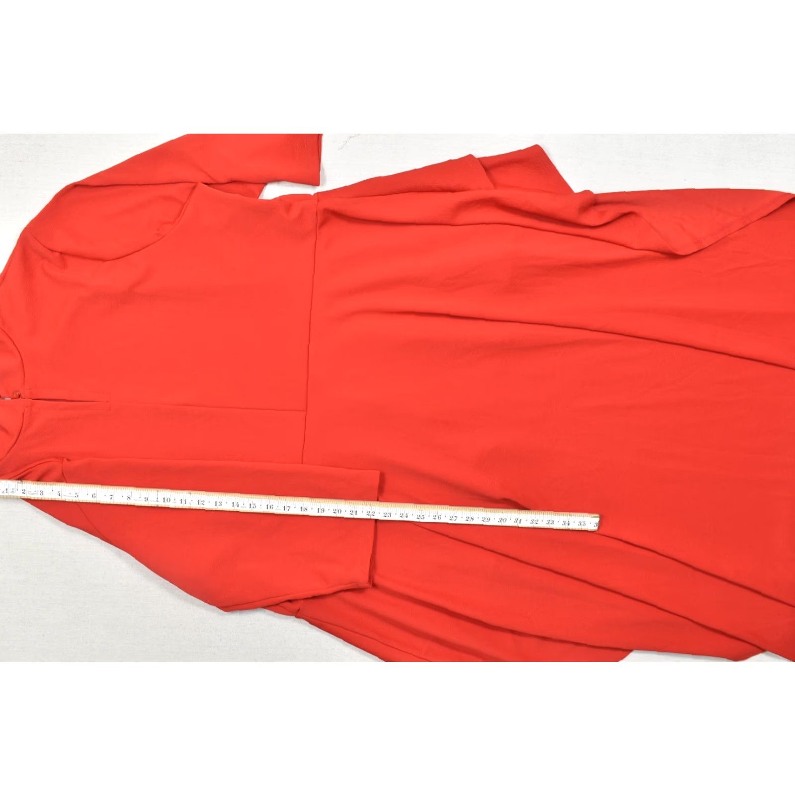 Vintage Ashley Stewart Women Dress Racing Red Double Tiered Skirt New With Tags 30/32 Knee Length Plus Size Shift Casual White, Red, Black? Size 30" / US 8 / IT 44 - 3 Thumbnail