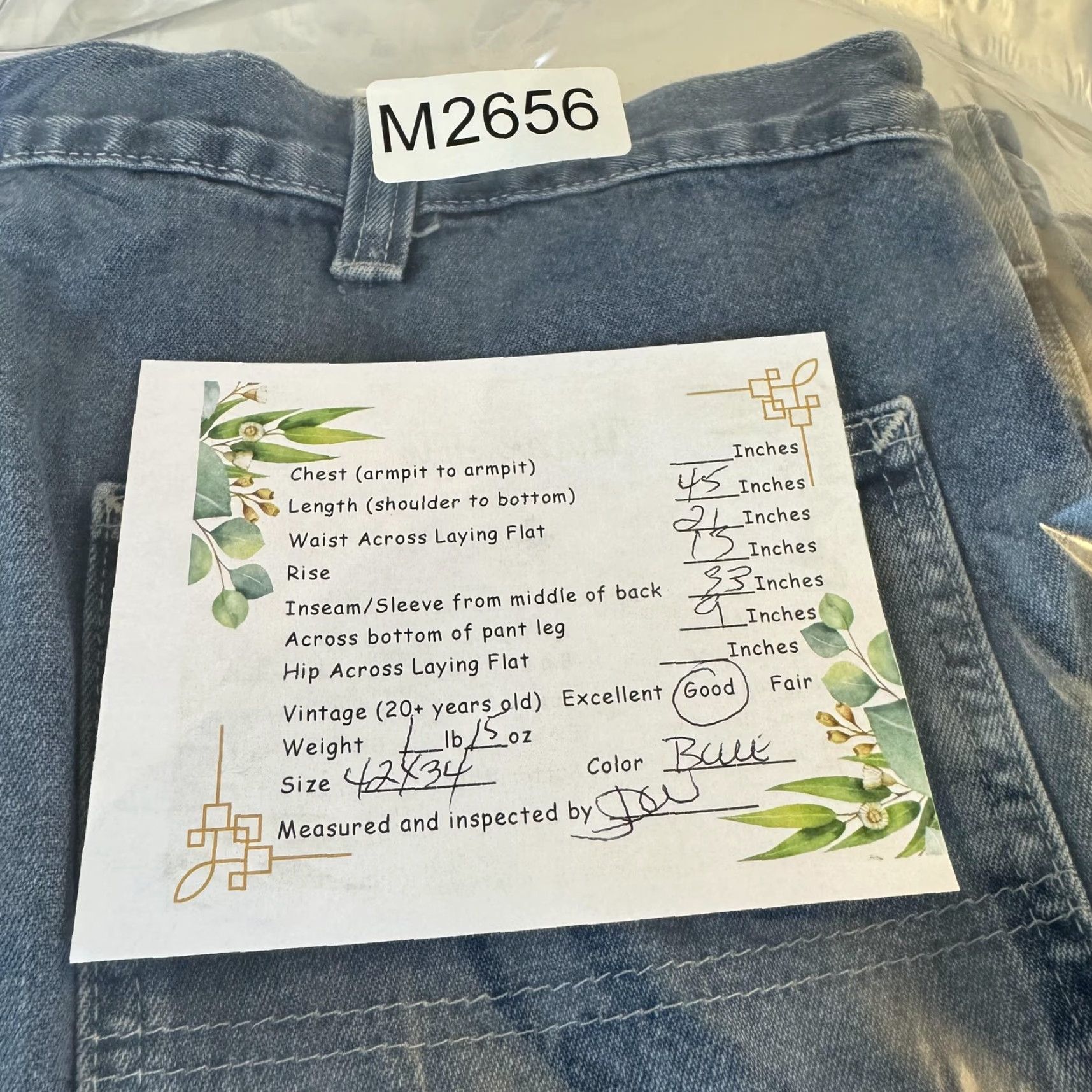 Carhartt Carhartt Jeans Mens 42x34 Blue Dungaree Fit Workwear Carpenter Pants Distressed Size US 42 / EU 58 - 8 Thumbnail