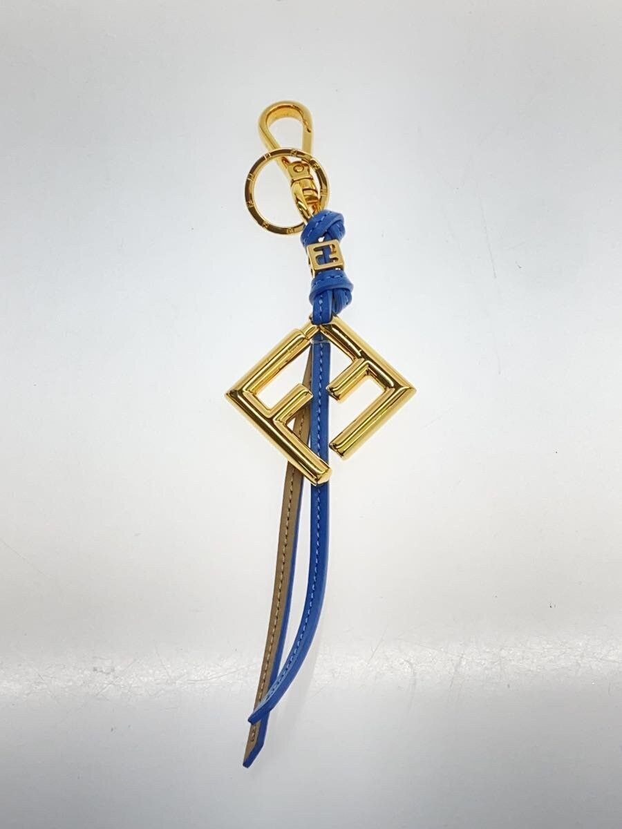 Fendi Fendi Leather Keychain Blue Size ONE SIZE - 1 Thumbnail