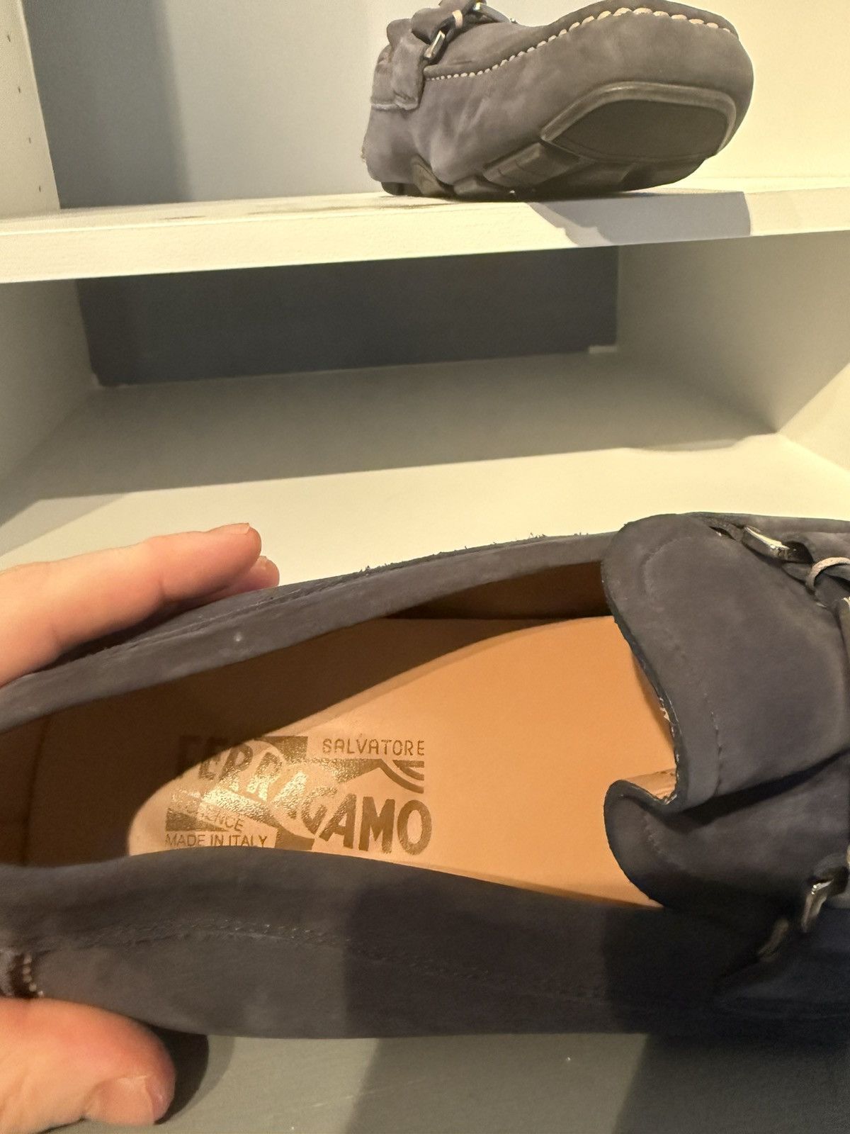 Salvatore Ferragamo Salvatore Ferragamo Navy Blue Loafers Size 9.5 Size US 9.5 / EU 42-43 - 3 Thumbnail