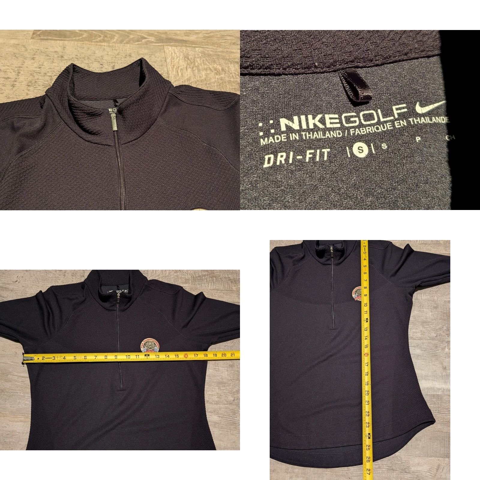 Nike VINTAGE Nike Dri-Fit Pullover Womens Small Black 1/4 Zip PGA Whistling Straits 2010 Golf Size S / US 4 / IT 40 - 8 Thumbnail