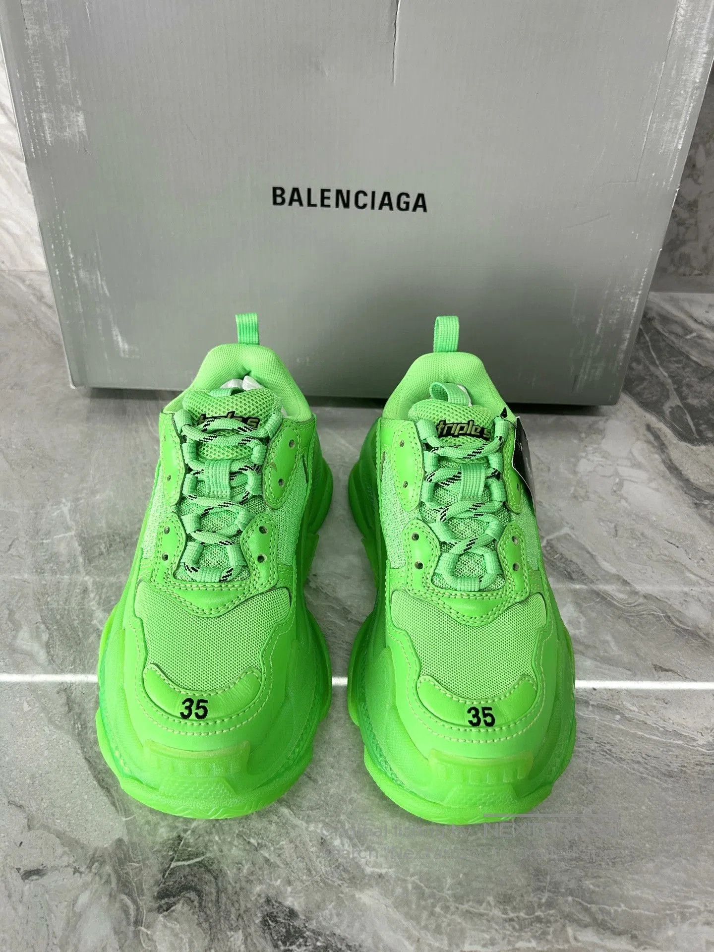 Balenciaga Balenciaga Triple S Green Low-Top Dad Shoes. Size US 4 / IT 34 - 5 Thumbnail