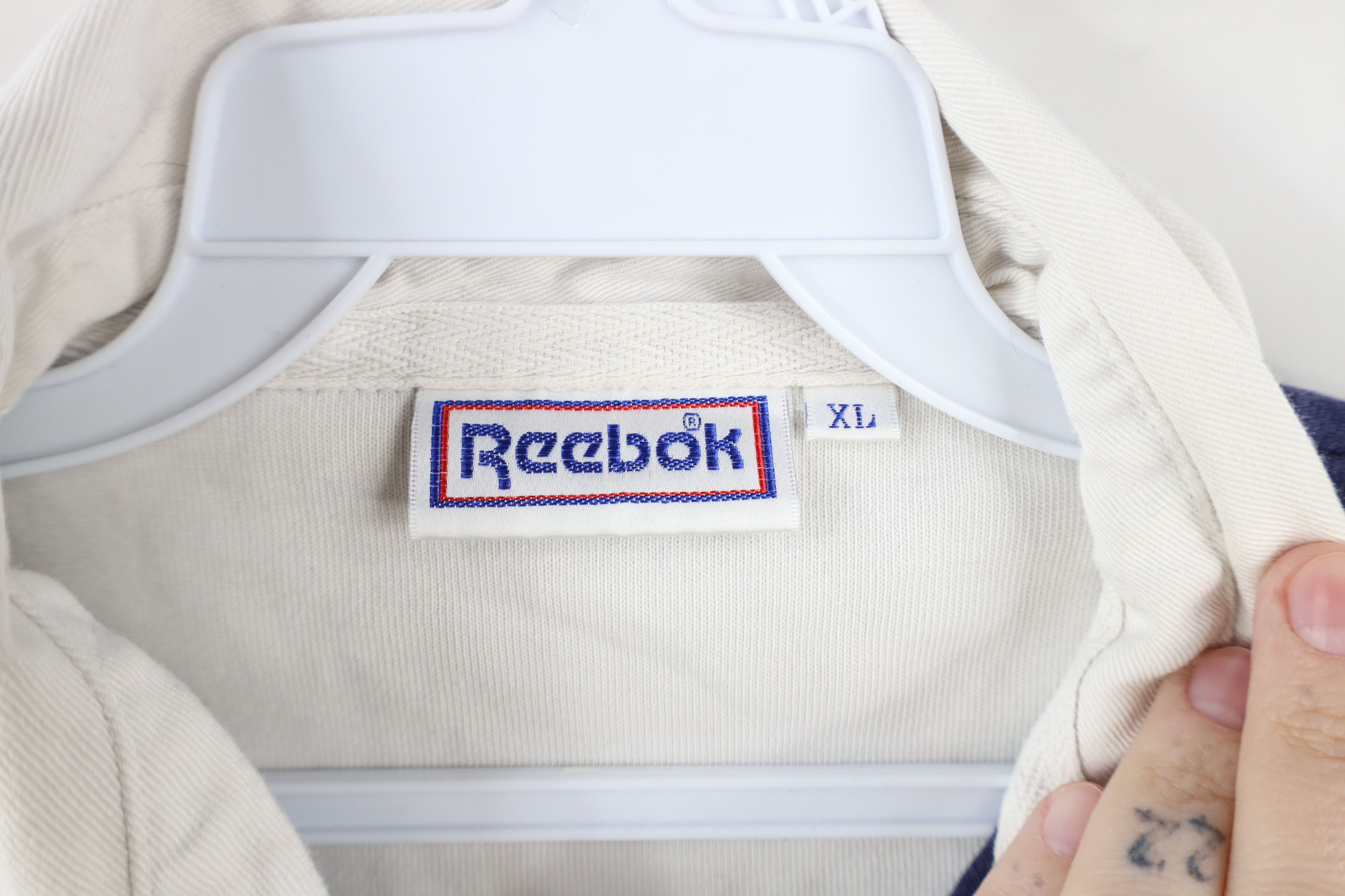 Reebok × Vintage Vintage 90s Reebok Spell Heavyweight Rugby Polo Shirt Blue Size US XL / EU 56 / 4 - 9 Thumbnail