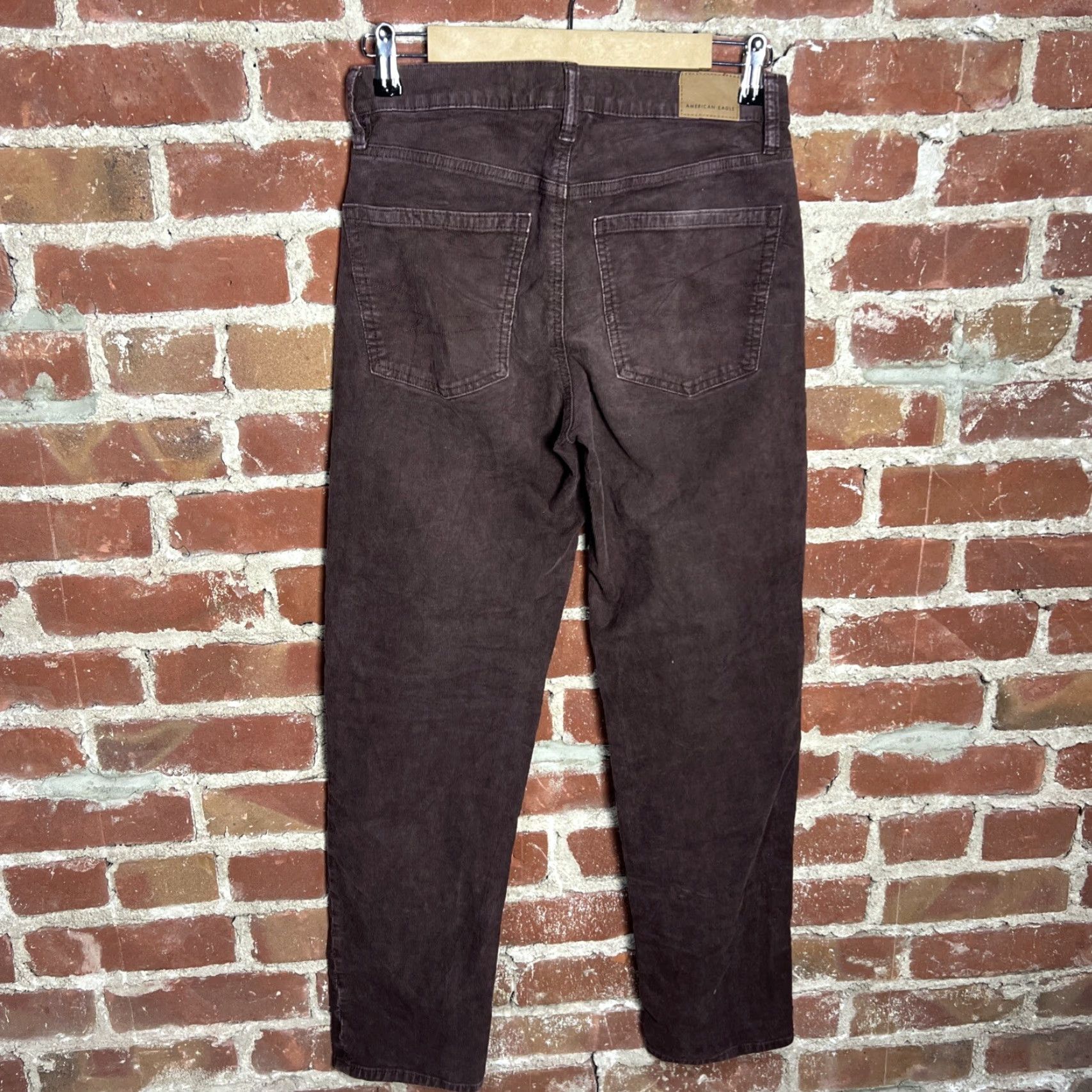 American Eagle Outfitters American Eagle 90s Straight Jean Corduroy Stretch Brown Womens 4 Short Size 27" / US 4 / IT 40 - 3 Thumbnail