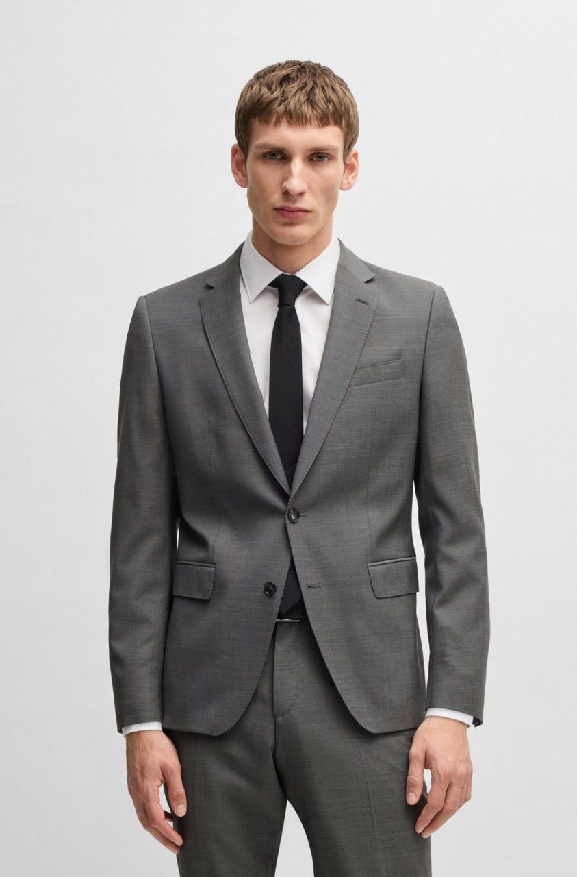 Hugo Boss Boss New Hugo Boss Slim Fit Patterned Wool Blazer Jacket Size US L / EU 52-54 / 3 - 3 Thumbnail