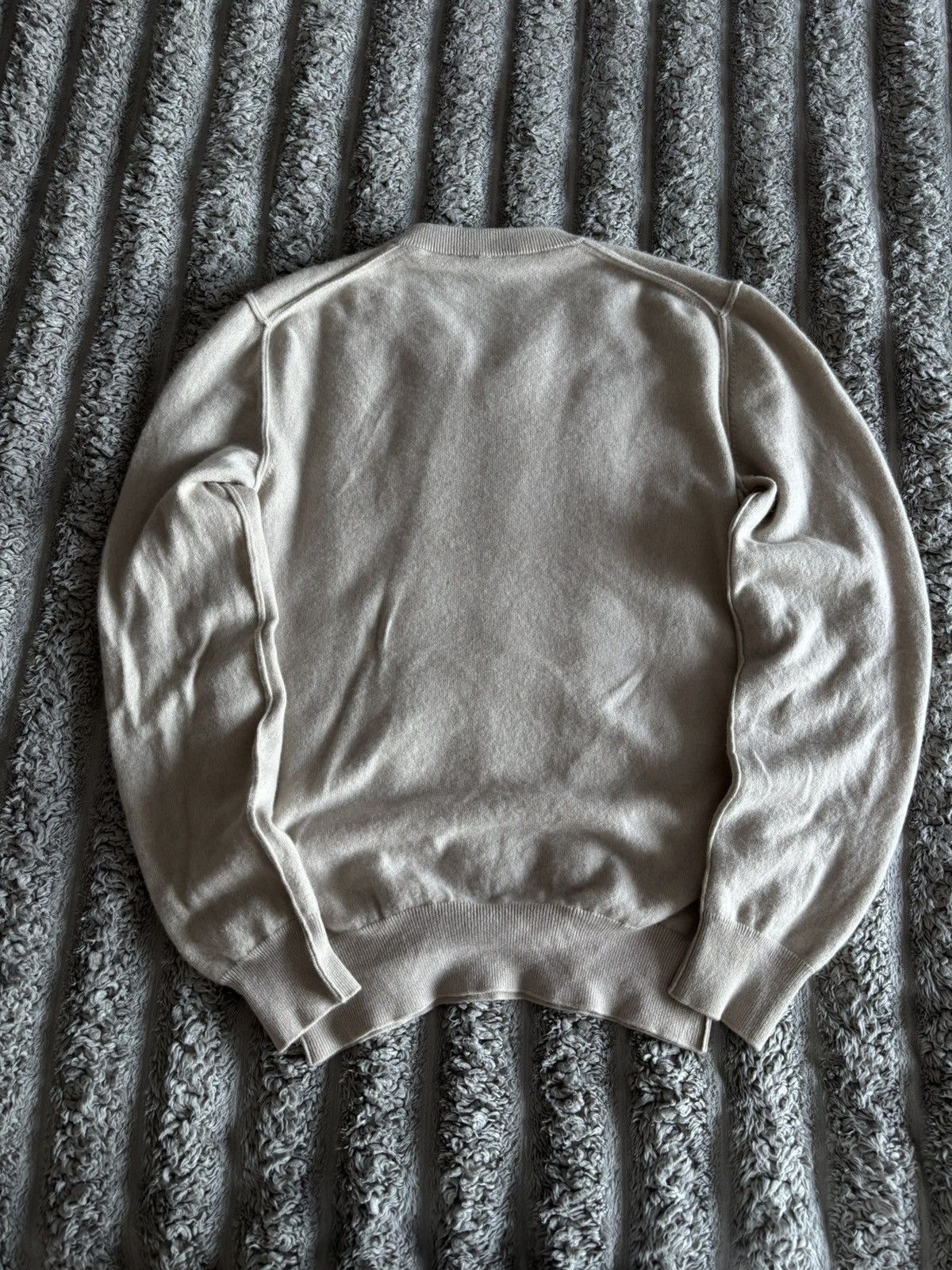 Dolce & Gabbana Dolce & Gabbana 100% Cashmere V-Neck Sweater Beige/Cream Size US L / EU 52-54 / 3 - 9 Thumbnail