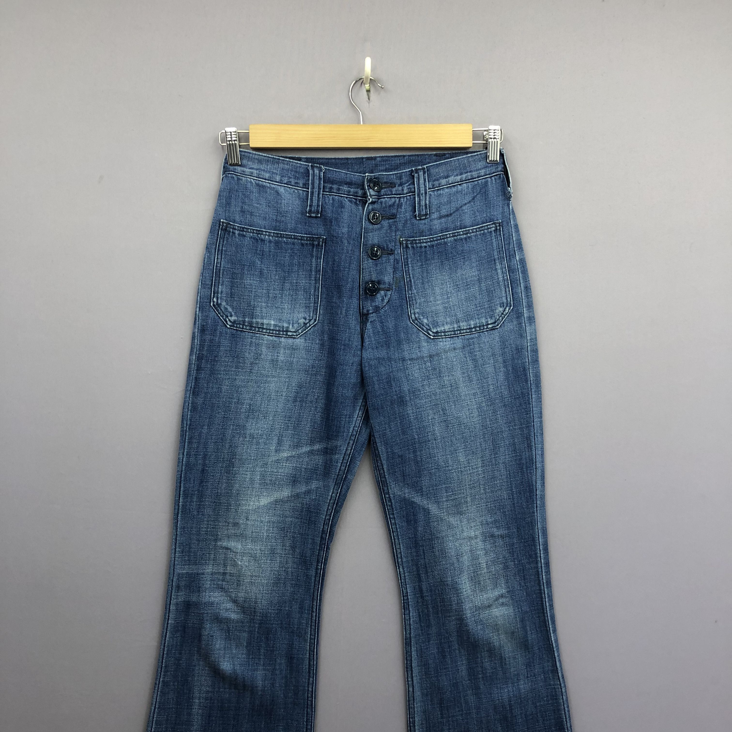 Japanese Brand Vintage Urban Research Bush Pants Flare Bootcut Jeans Denim Size 28" / US 6 / IT 42 - 3 Thumbnail