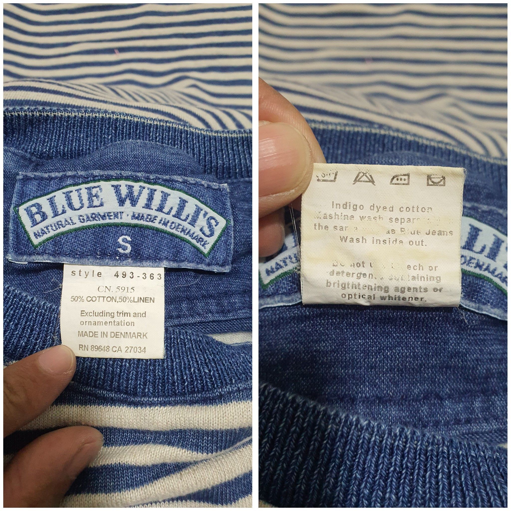 Other BLUE WILLIS DENMARK 21/28 HEAVY COTTON T-SHIRT Size US S / EU 44-46 / 1 - 5 Thumbnail