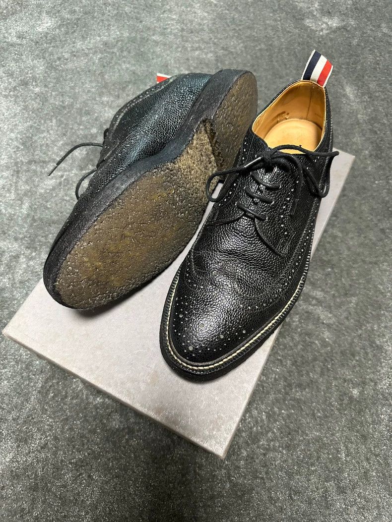 Thom Browne Thom Browne Rubber sole retro black carved leather shoes Size US 9 / EU 42 - 1 Thumbnail