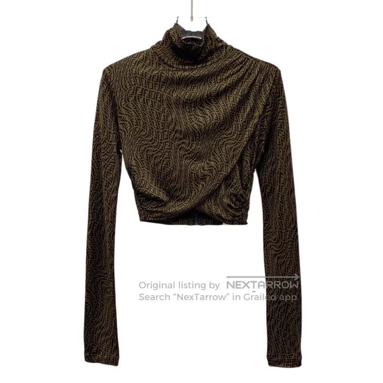Fendi Fendi Dark brown double F monogram printed high-neck long- Size XS / US 0-2 / IT 36-38 - 1 Thumbnail