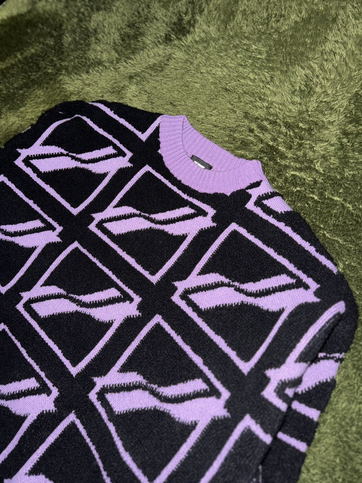 WE11DONE [M] We11done Square Logo Jacquard Fleece Knit Size US M / EU 48-50 / 2 - 2 Thumbnail