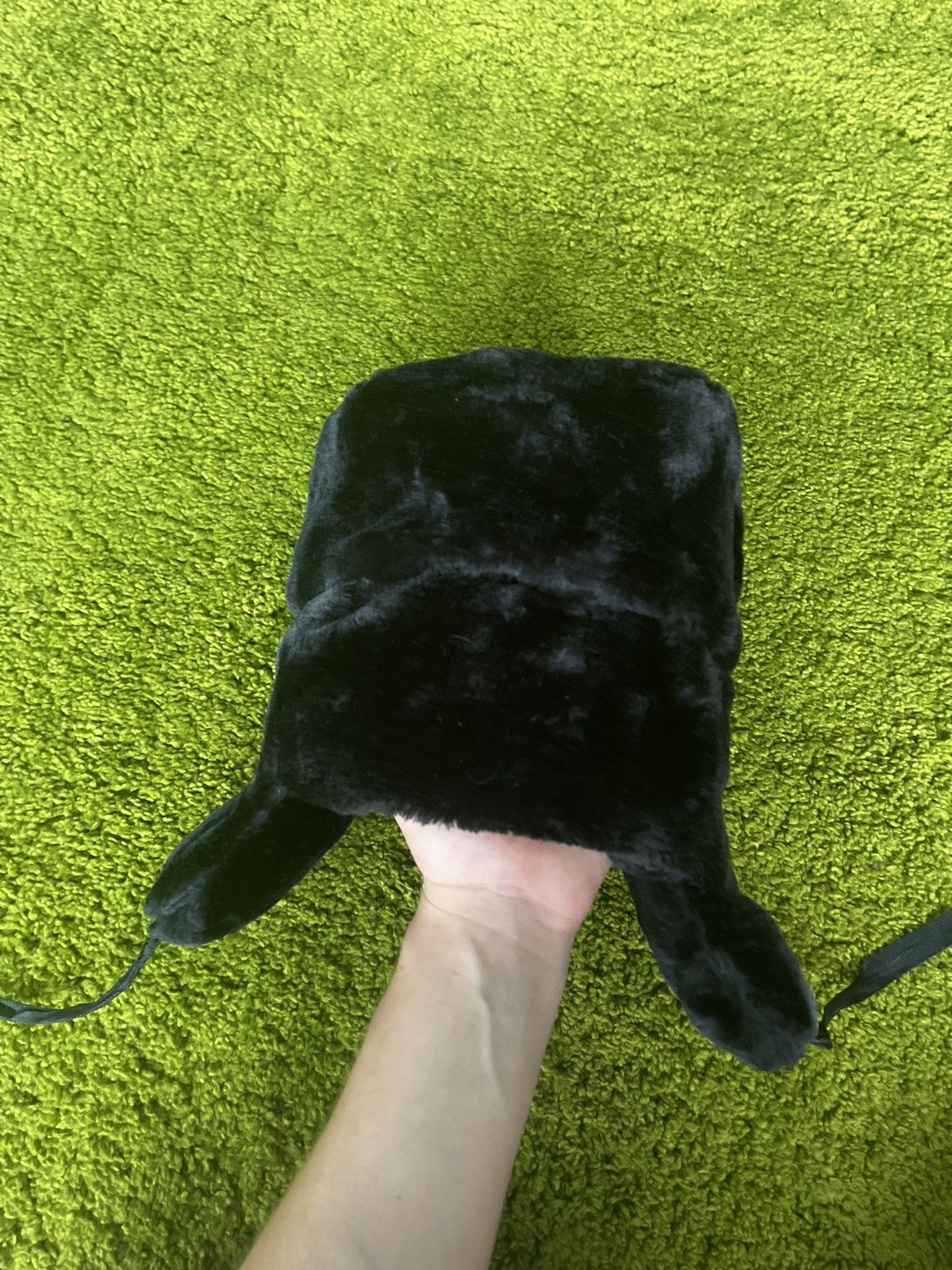 Designer Y2K fuzzy faux fur Ushanka trapper / checker hat Japanese Size 30 - 3 Thumbnail