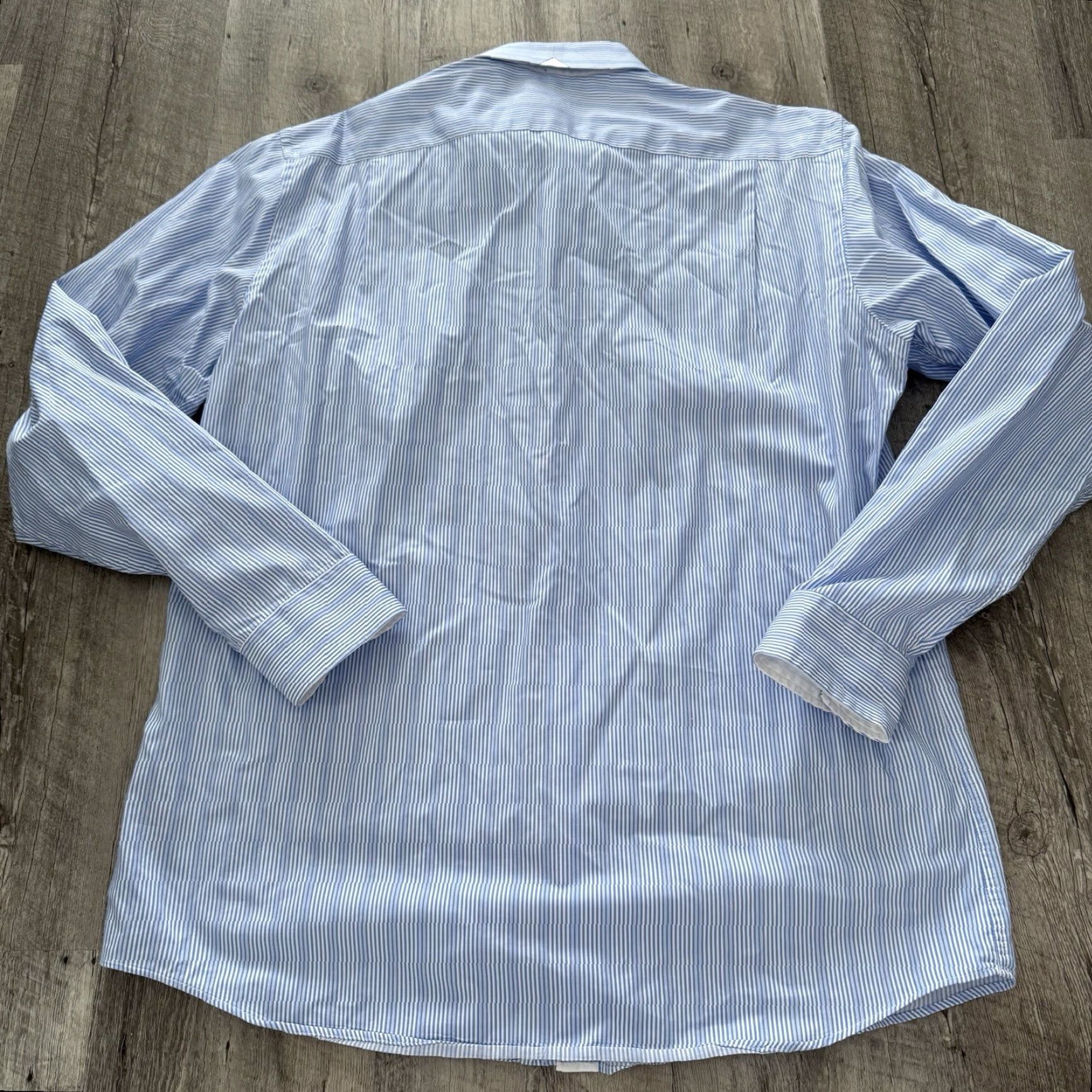Ben Sherman Ben Sherman Dress Shirt Mens Size 16 Blue White Striped Button Up Casual Workwear Shirt Size 42R - 4 Thumbnail