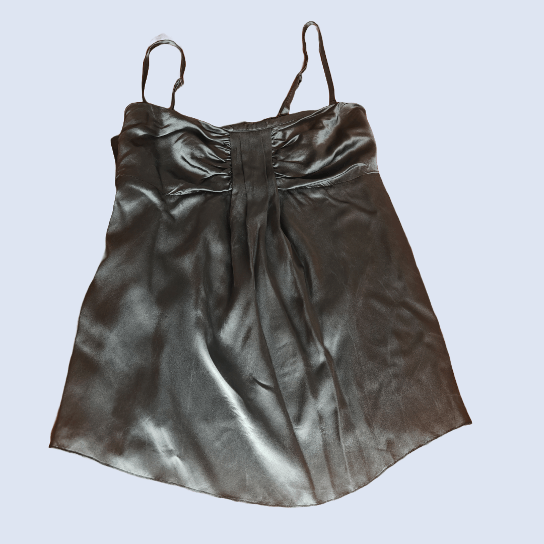 Designer Inwear Silk Cami Tank Top with Adjustable Removable straps. Size L / US 10 / IT 46 - 1 Thumbnail
