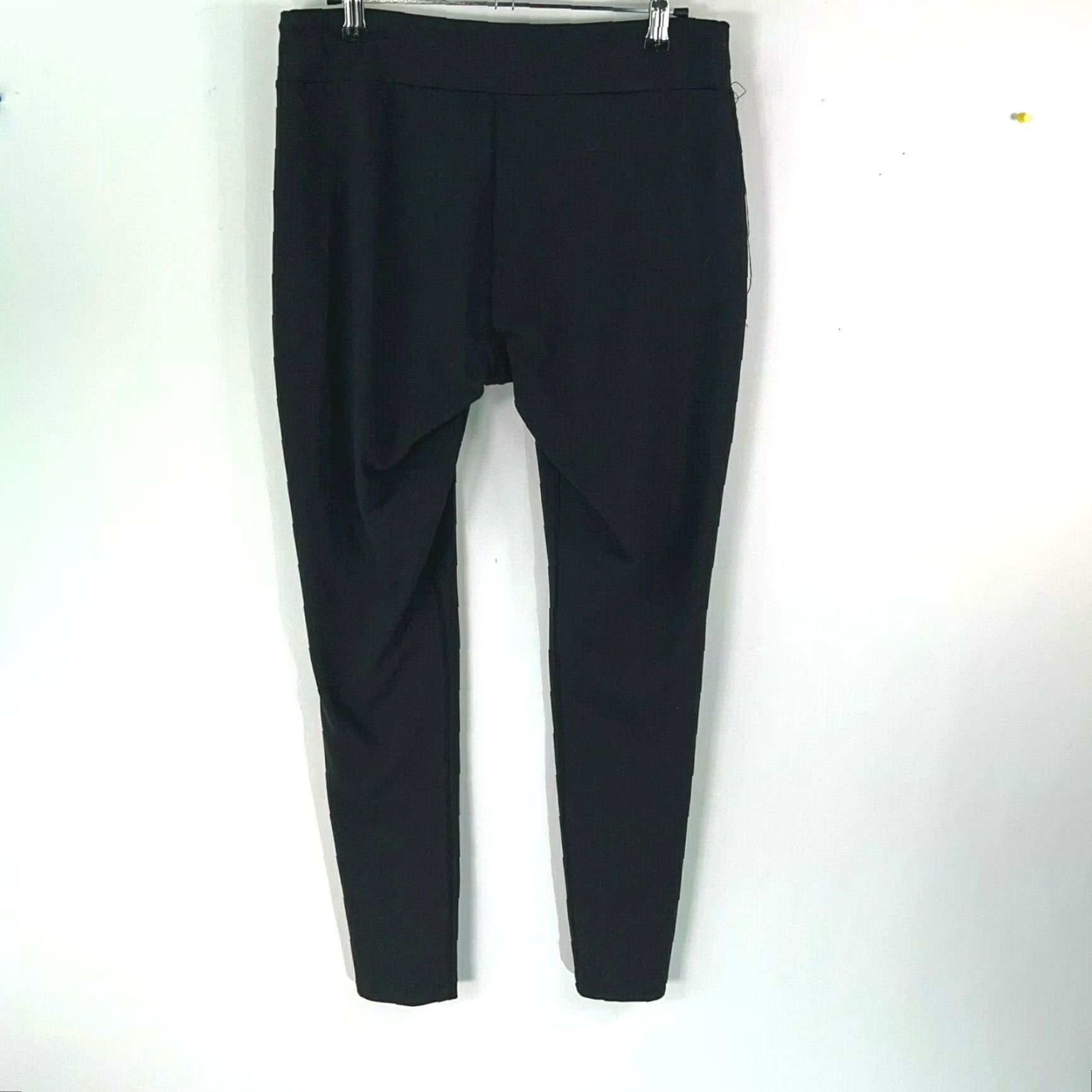 Vintage BCG Womens Black Mid Rise Activewear Yoga Pants Size L Pull-On Skinny Size 36" / US 14 / IT 50 - 2 Thumbnail