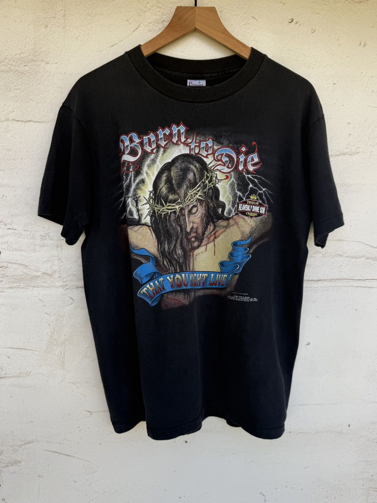 Harley Davidson × Vintage 90s Jesus Born To Die Tee | Grailed