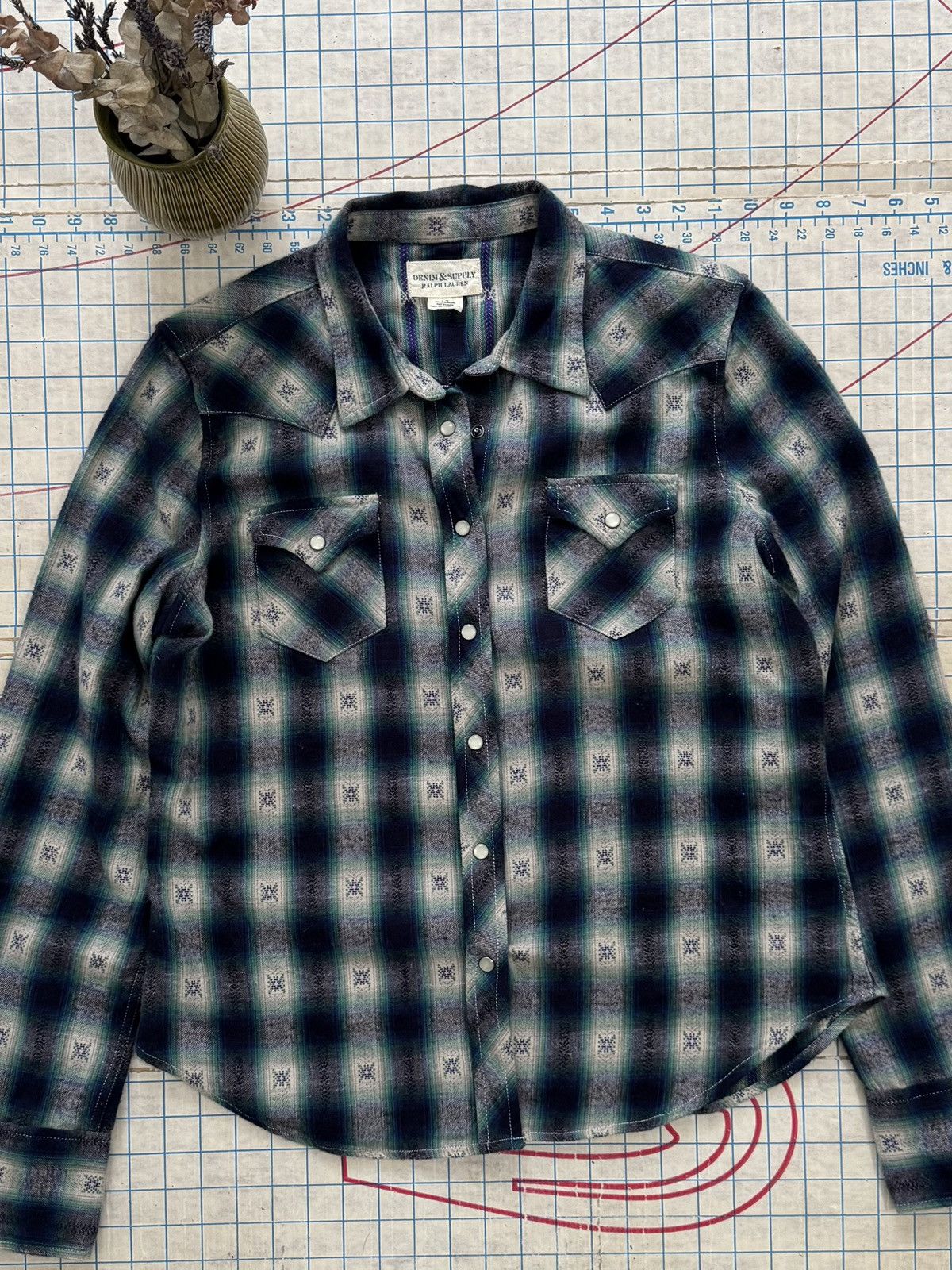 Denim & Supply Ralph Lauren Denim & Supply Ralph Lauren Pearl Snap Western-wear Shirt L Size L / US 10 / IT 46 - 2 Thumbnail