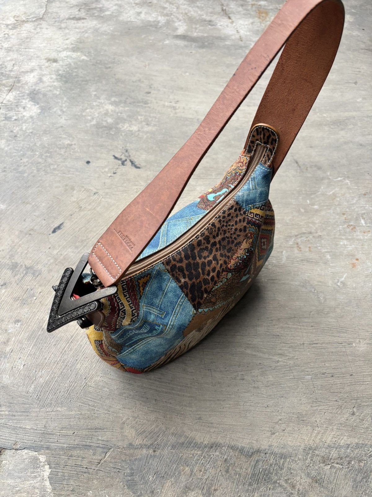 Vintage Roberto Cavalli Freedom Patchwork Shoulder Bag