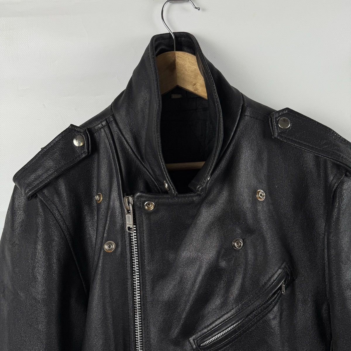 Band Tees × Vintage Vintage Leather Biker Jacket With 2002 Burzum Patch Size M? Size US M / EU 48-50 / 2 - 9 Thumbnail
