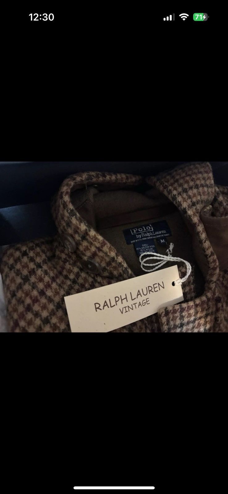 Polo Ralph Lauren Ralph Lauren VTG - 1990 Houndstooth Duffel Coat - Size M Size US M / EU 48-50 / 2 - 3 Thumbnail