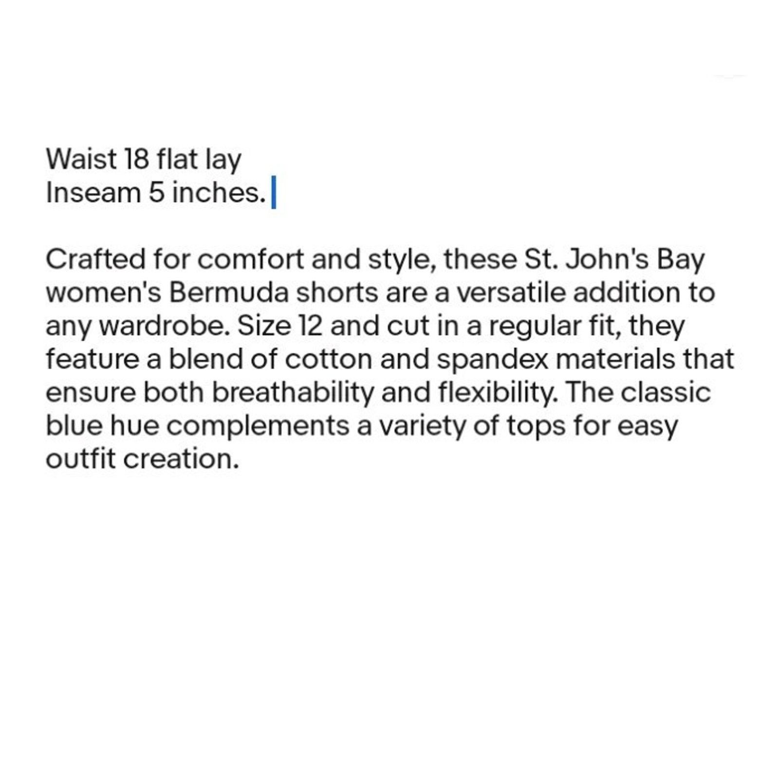 St. Johns Bay St John's Bay Woman Shorts Size12 Blue Pockets Size 34" / US 12 / IT 48 - 5 Thumbnail