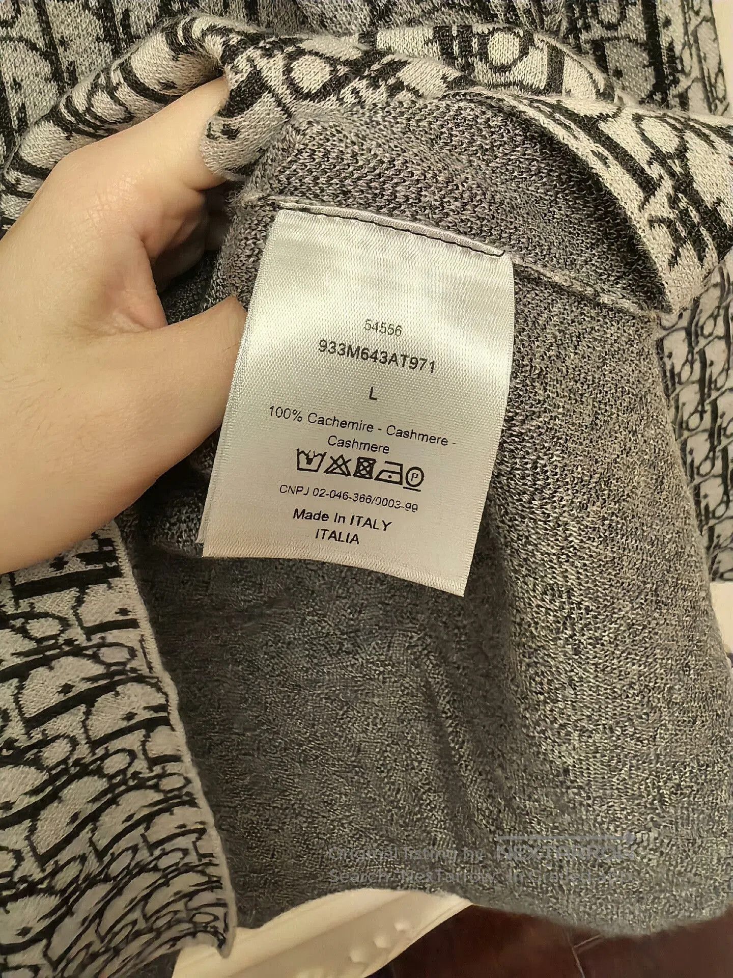 Dior dior men's cashmere sweater with unique design. Size US M / EU 48-50 / 2 - 3 Thumbnail