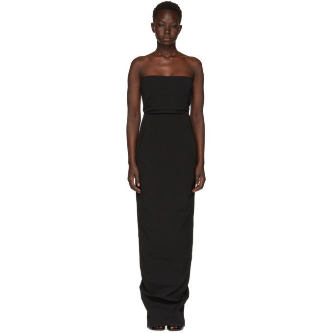 Rick Owens Rick Owens Babel SS19 Black Grosgrain Bustier Gown Size S / US 4 / IT 40 - 15 Thumbnail
