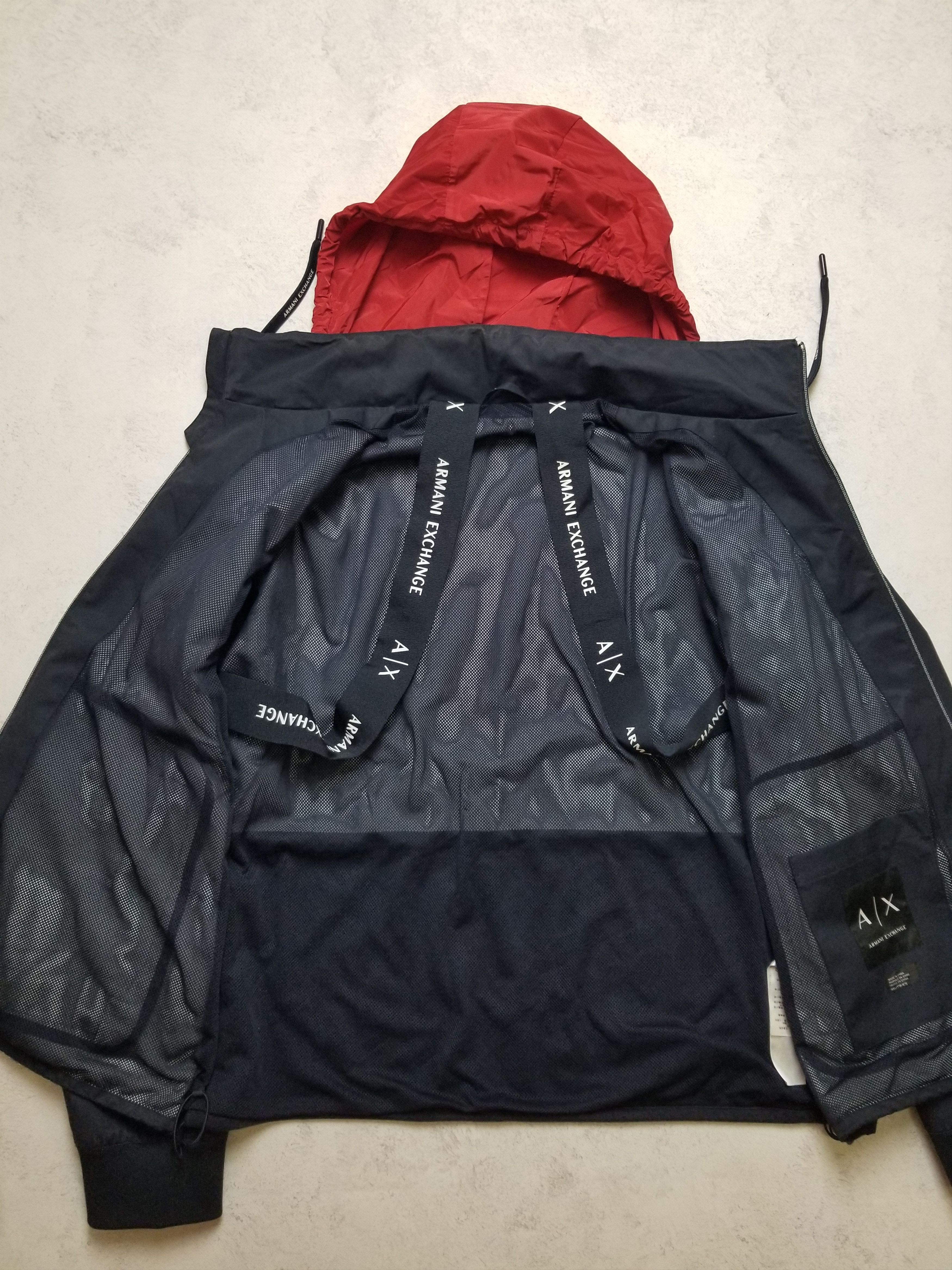 Armani Exchange Armani Exchange Hood Hoodie Zip Up Rain Jacket Coat Navy Size US XXL / EU 58 / 5 - 4 Thumbnail