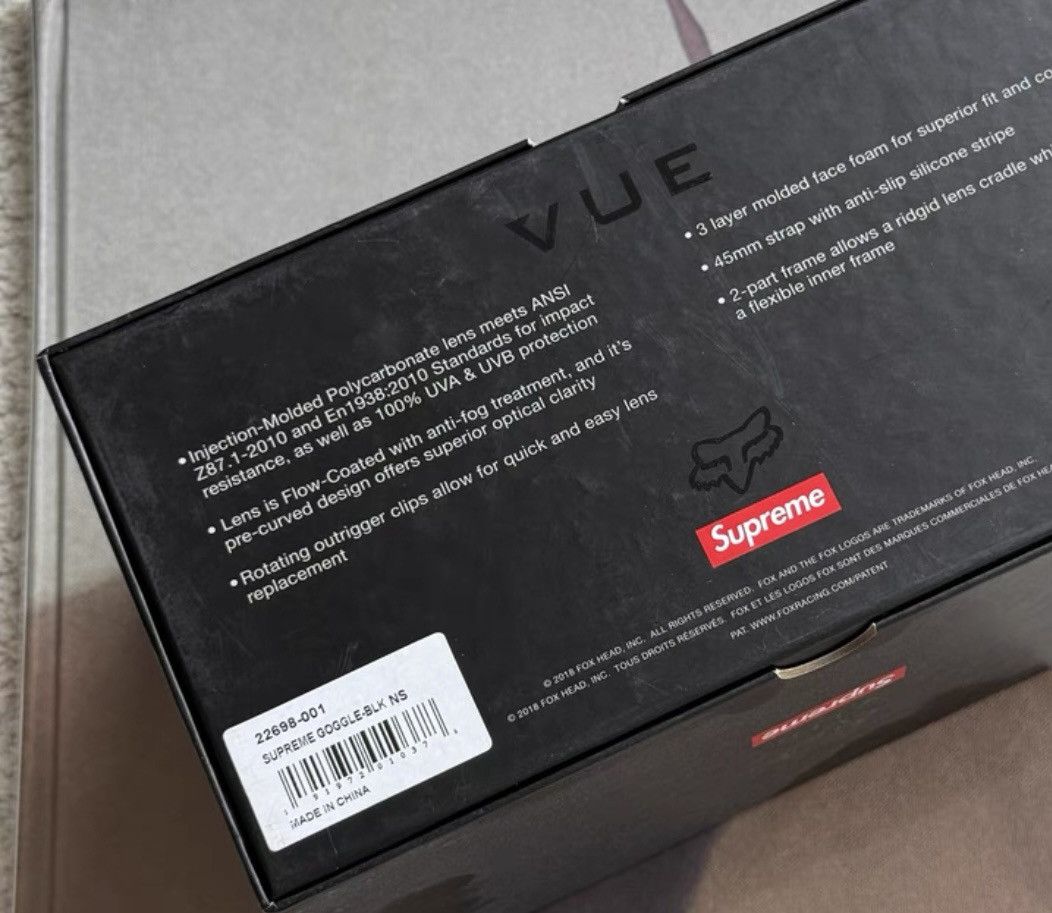 Supreme Supreme ss18 Fox racing vue Googles black Size ONE SIZE - 5 Thumbnail