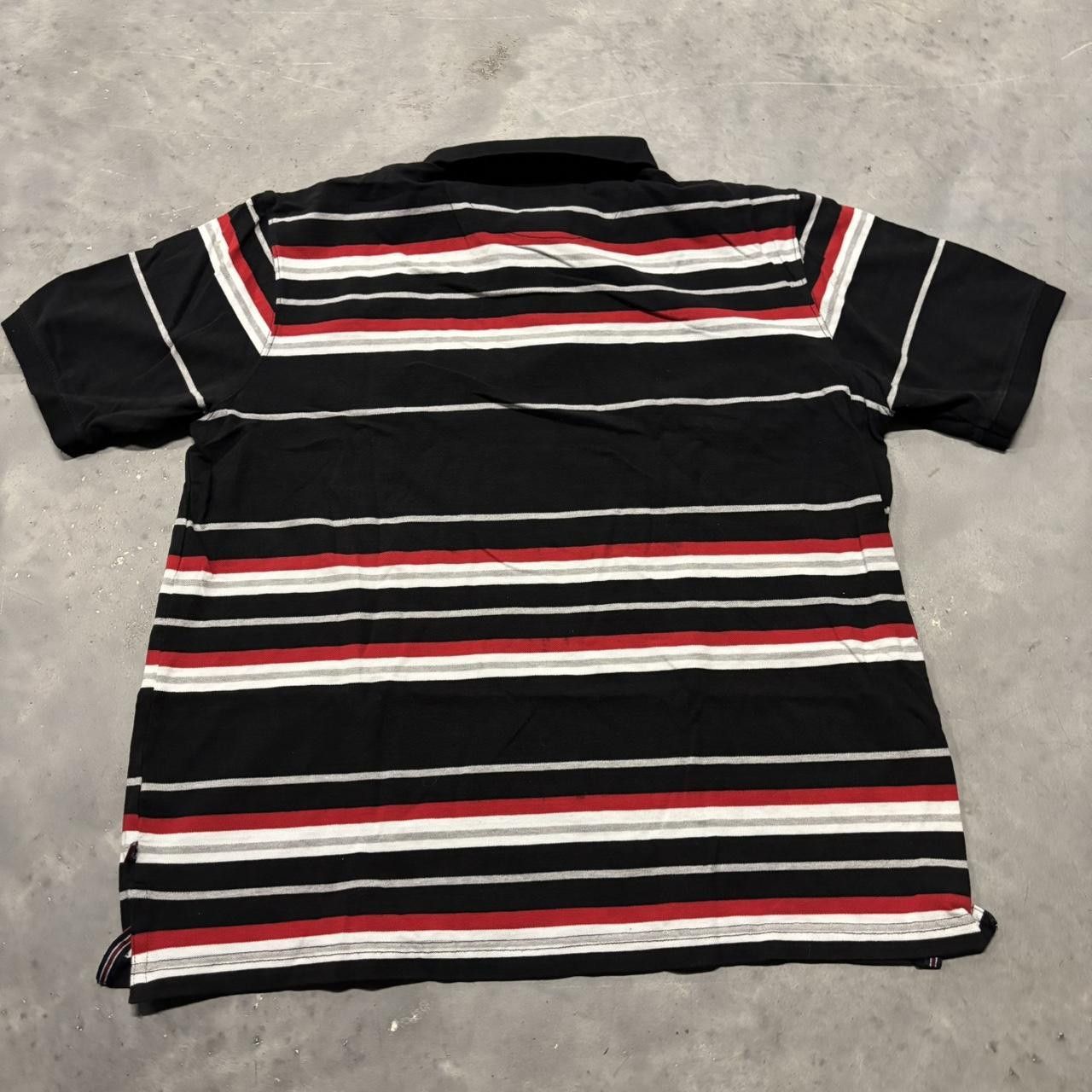 Japanese Brand × Vintage Crazy Vintage Y2K/2000s Black Striped Phat Farm Skater Grunge Polo Shirt! Size US XL / EU 56 / 4 - 5 Thumbnail