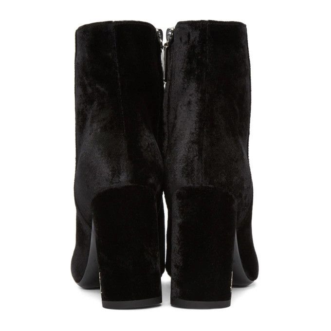 Saint Laurent Paris o1bcso1str1224 Loulou Zipped Ankle Boots In Suede in Black Size US 7.5 / IT 37.5 - 4 Thumbnail